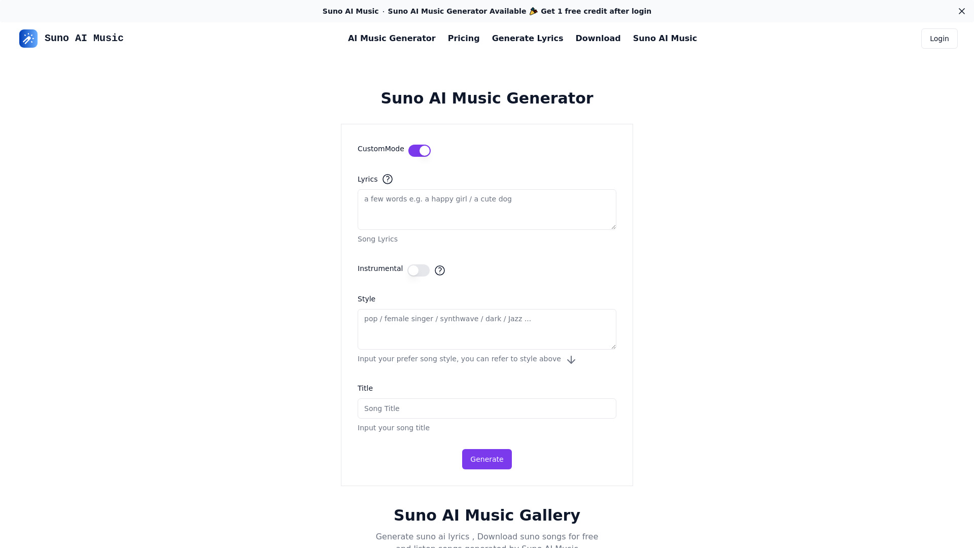 Suno AI Music screenshot