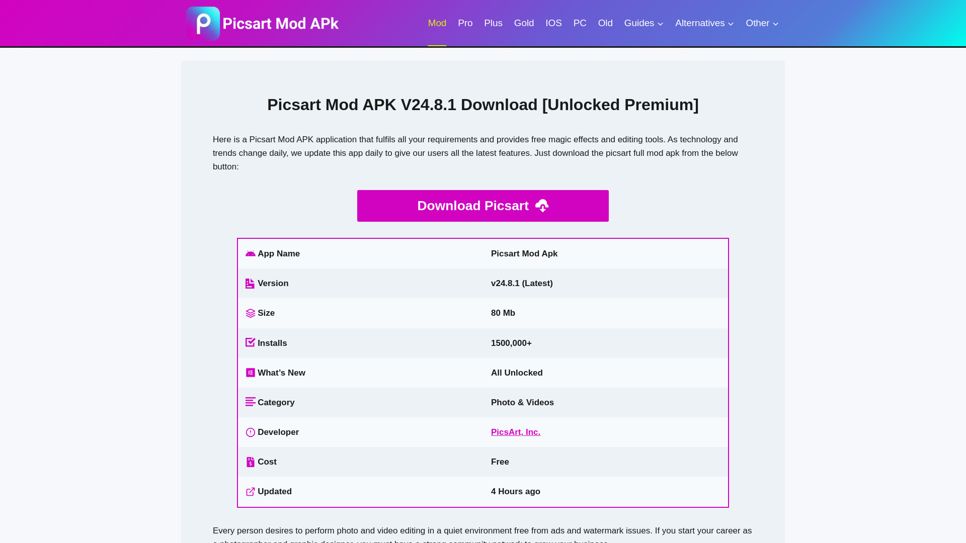 Picsart Mod APK screenshot