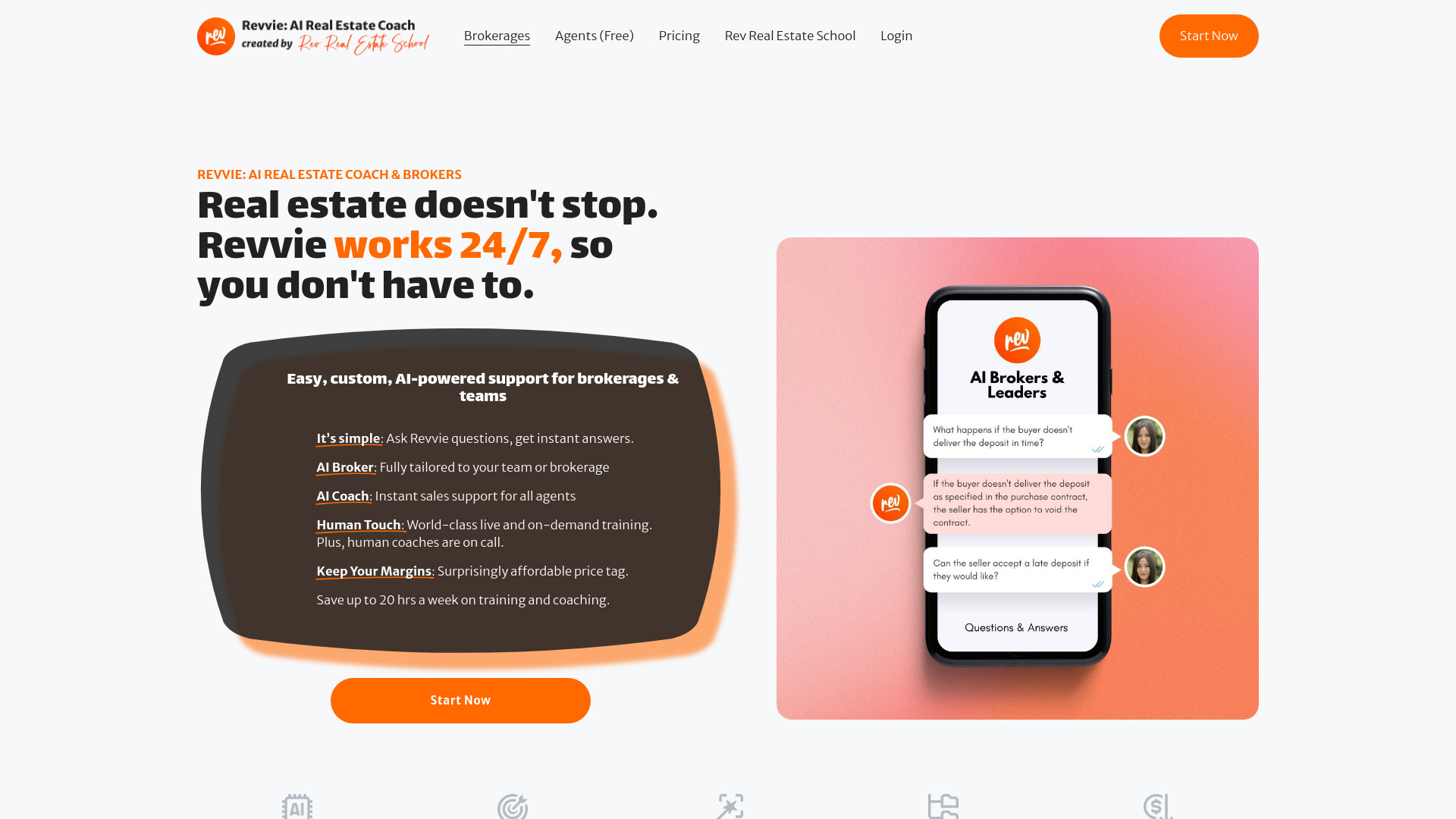 Revvie: AI Real Estate Coach & Brokers screenshot