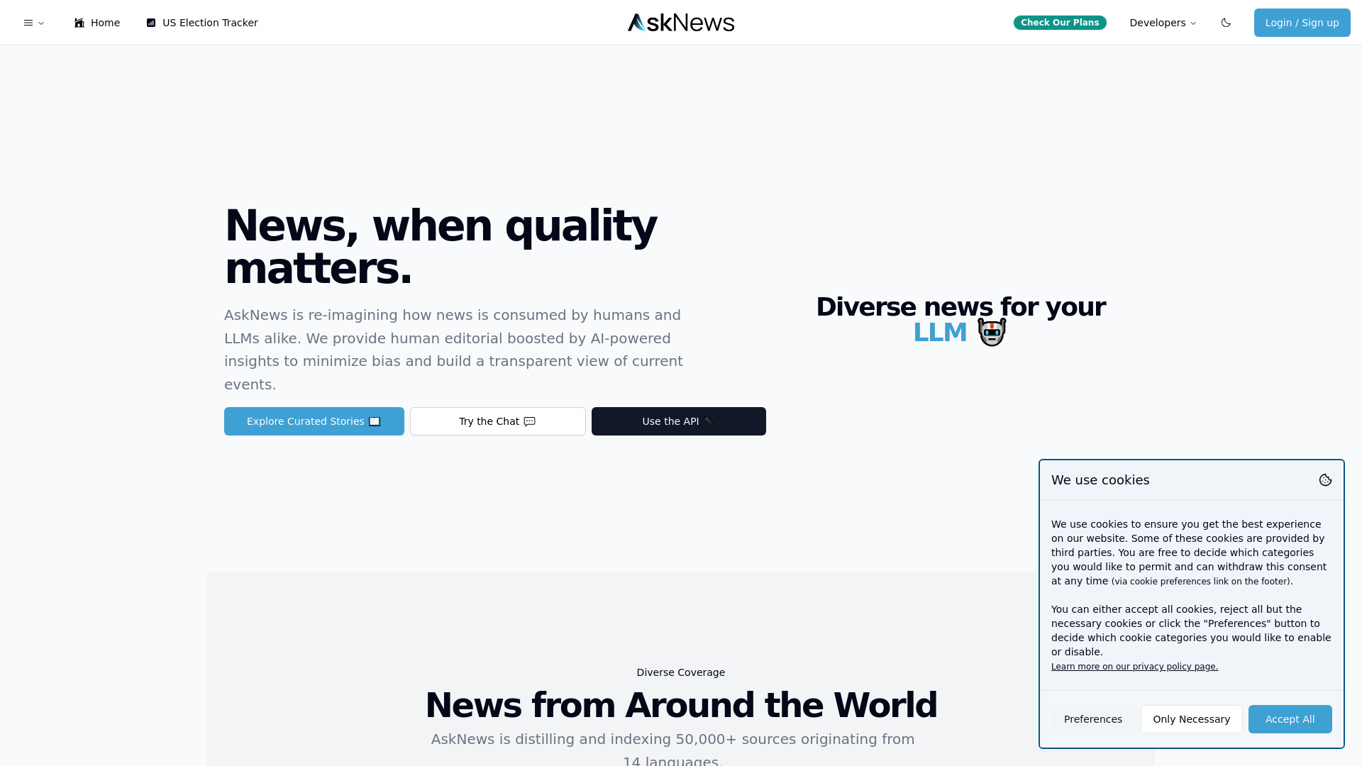 AskNews screenshot