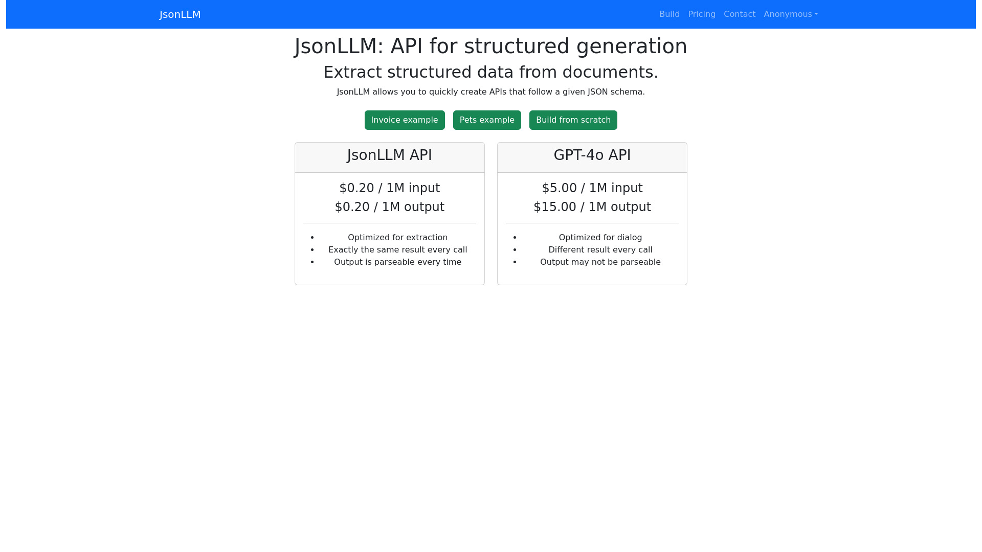 JsonLLM screenshot