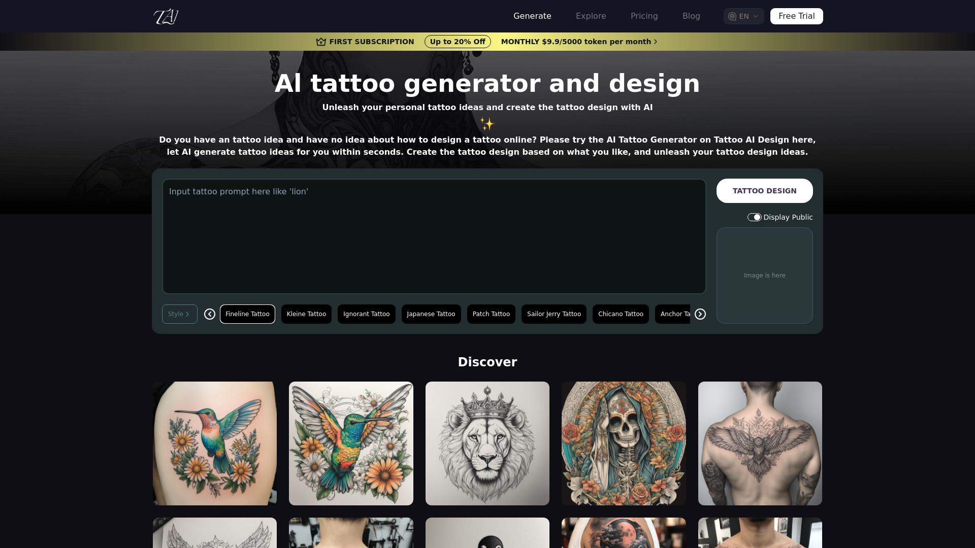Tattoo AI Design screenshot