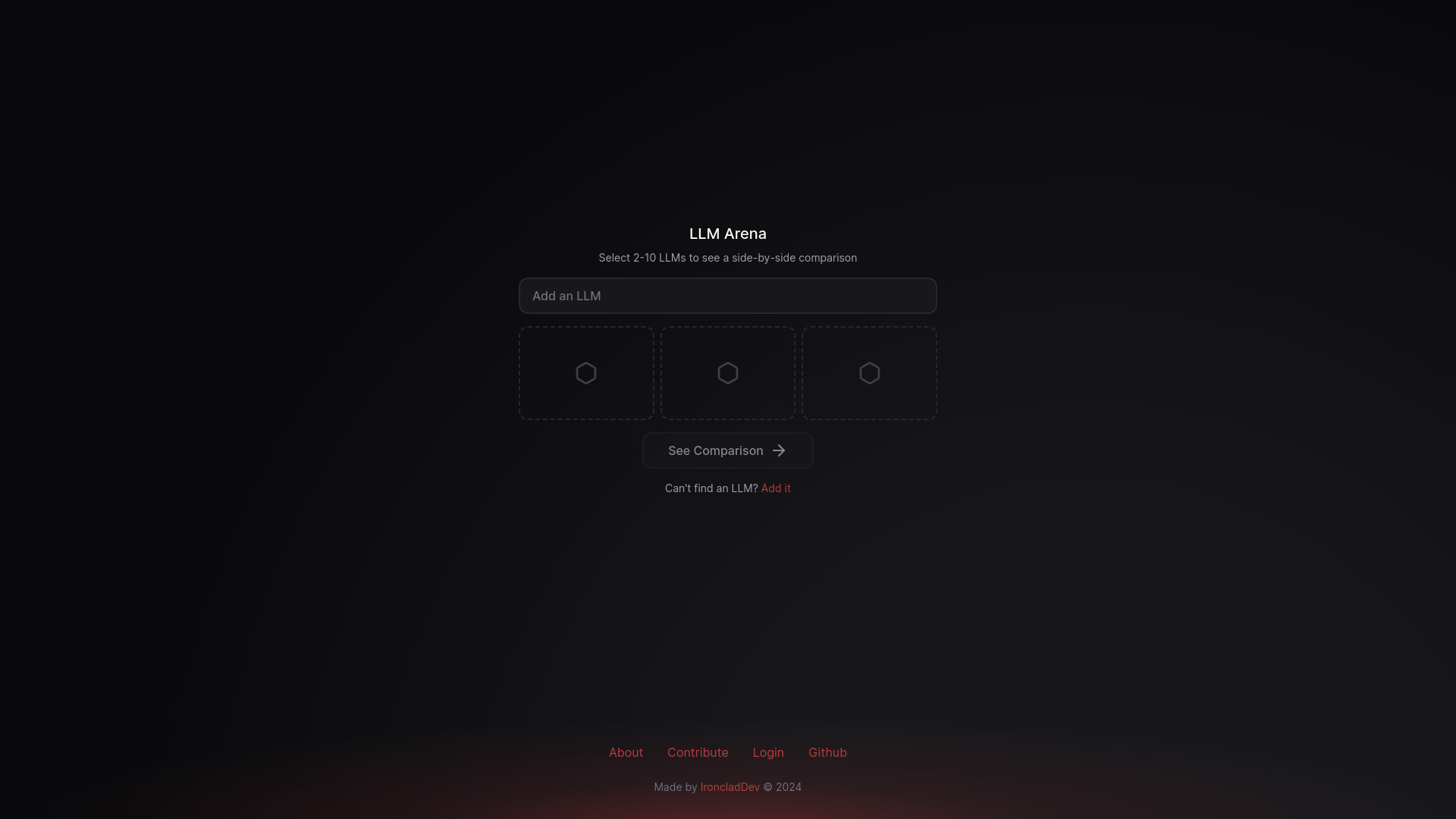 LLM Arena screenshot
