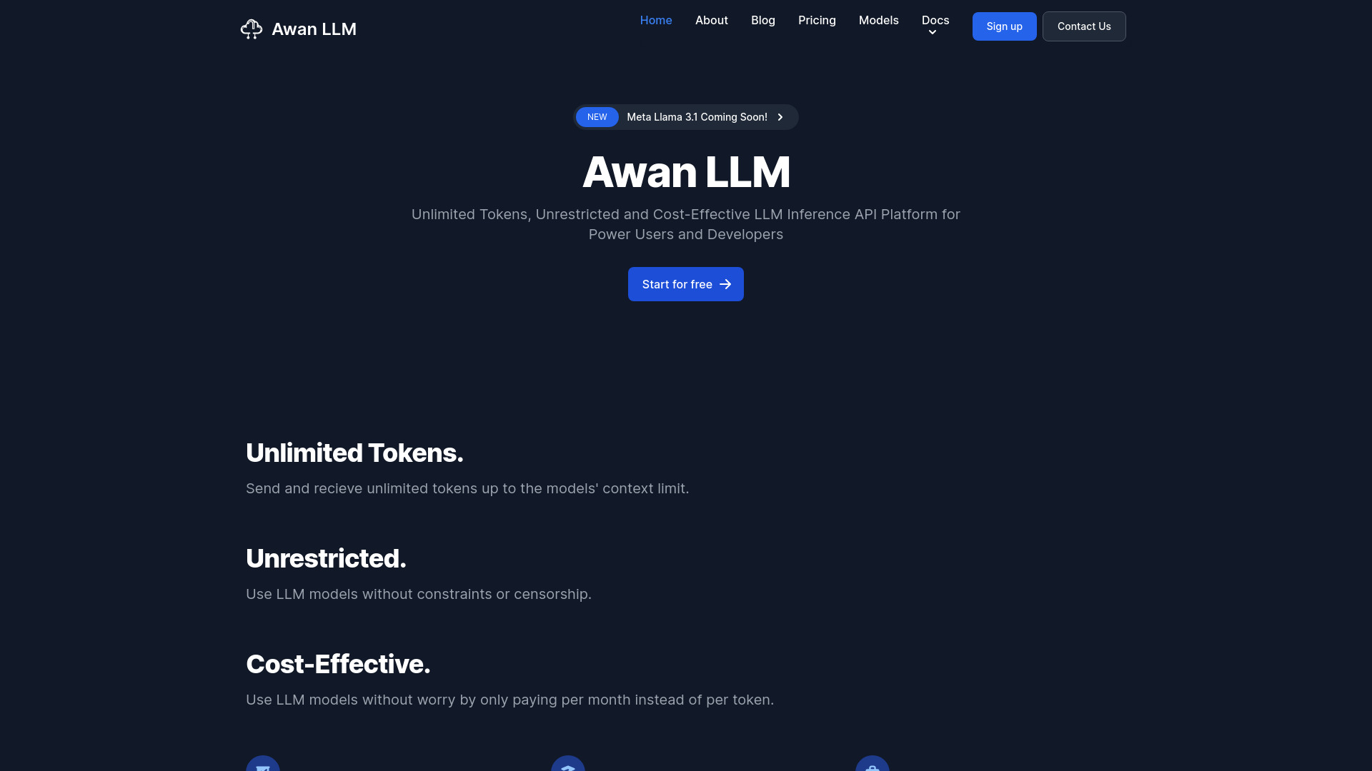 AwanLLM screenshot