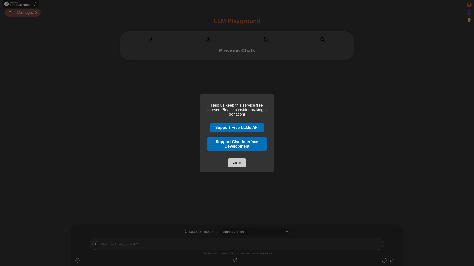 LLMPlayground screenshot