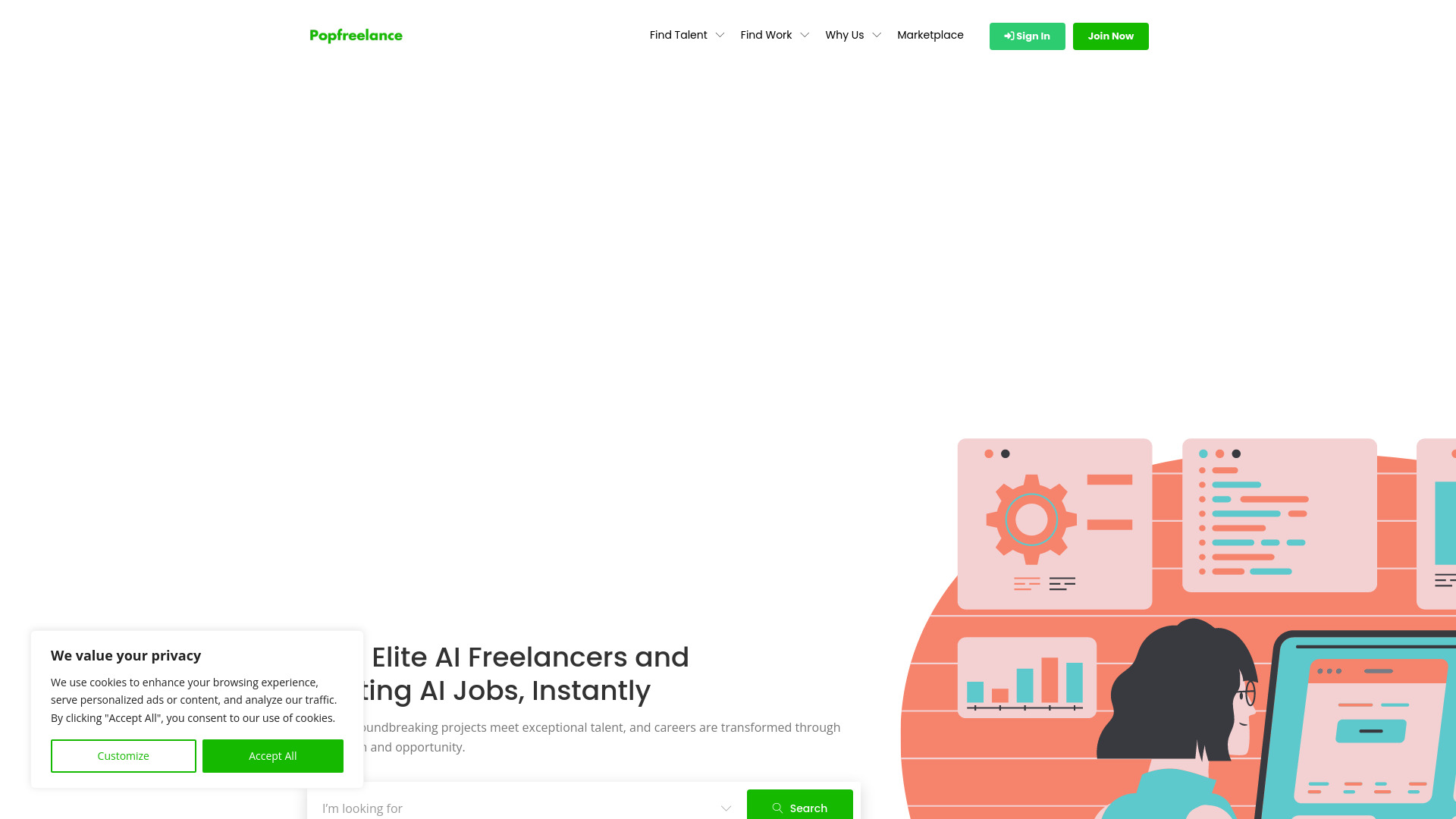 Popfreelance screenshot