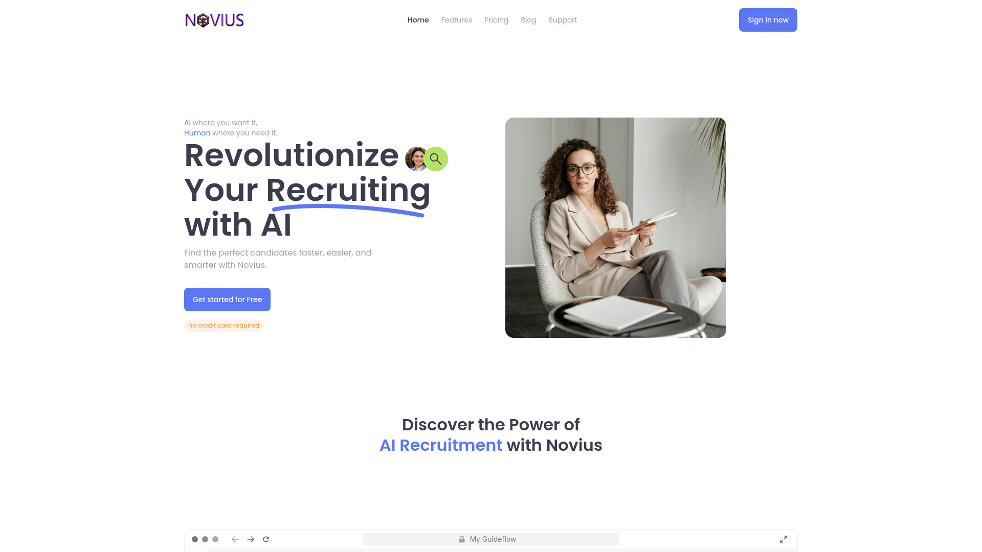 Novius AI Recruiter screenshot
