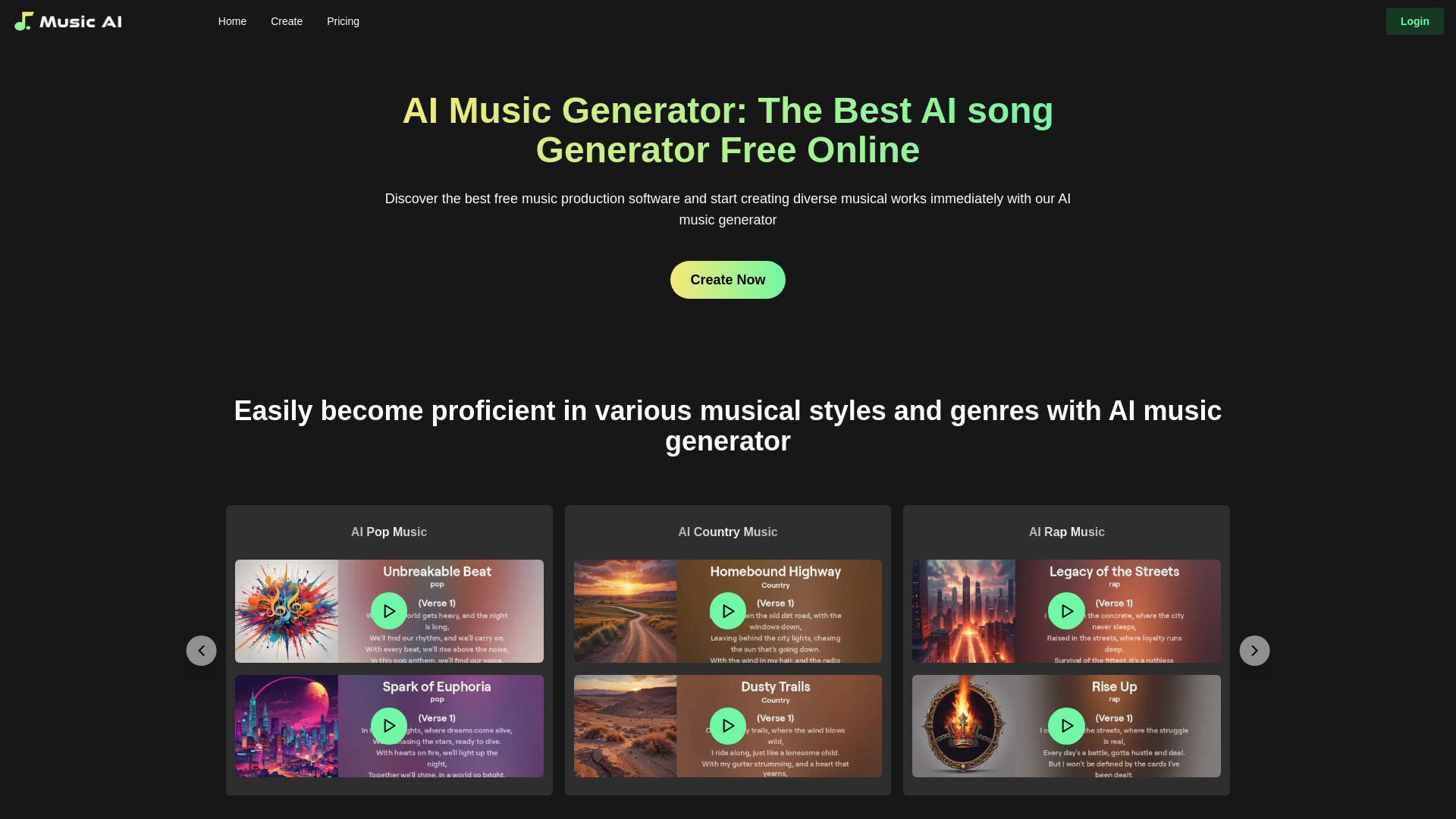 Aimusic screenshot