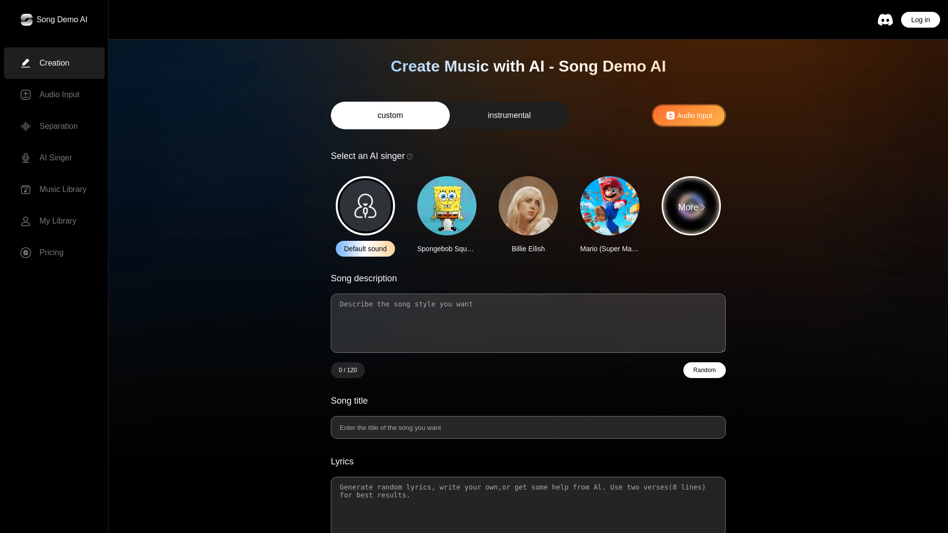 Song Demo AI screenshot