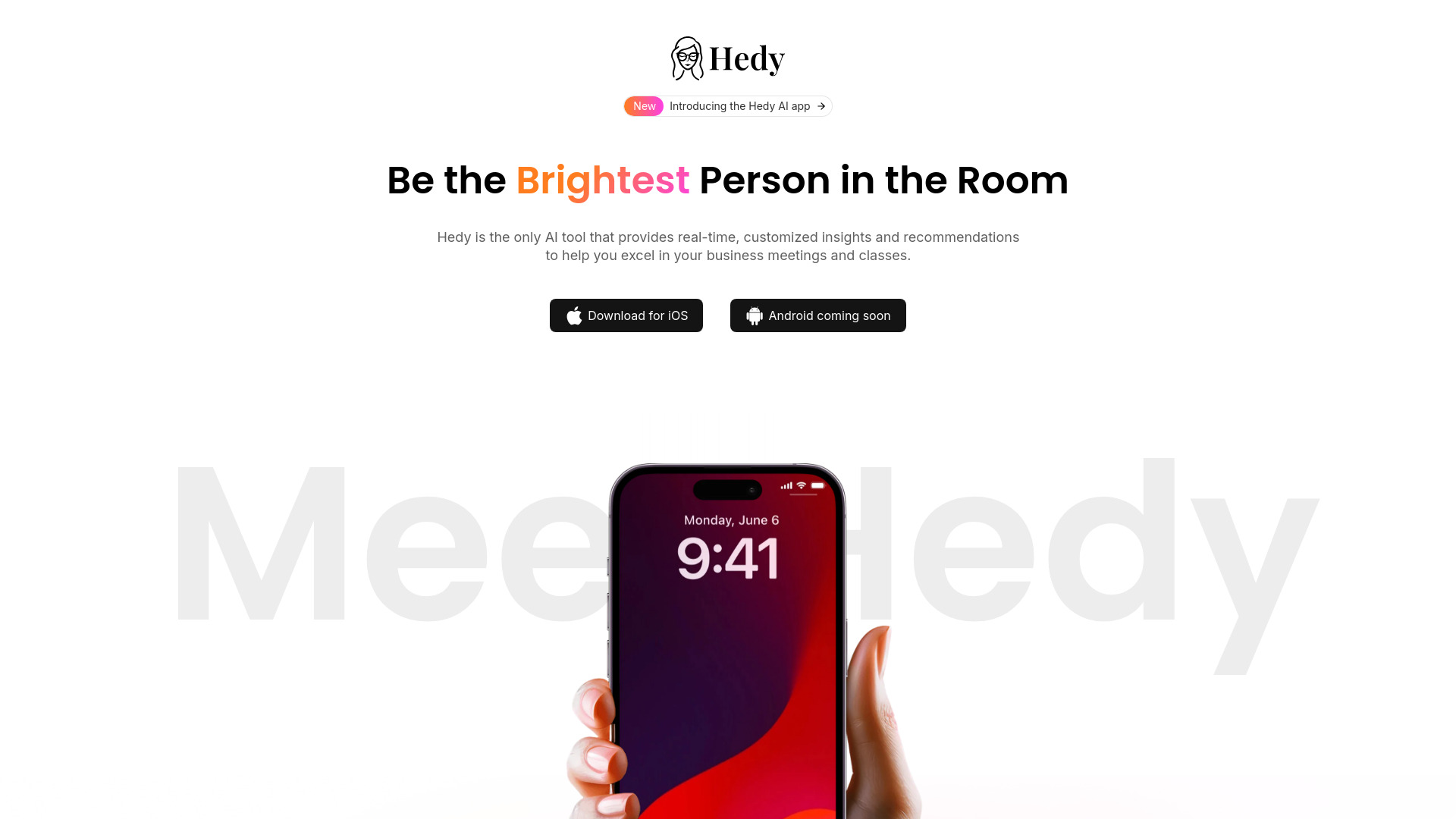 Hedy AI screenshot