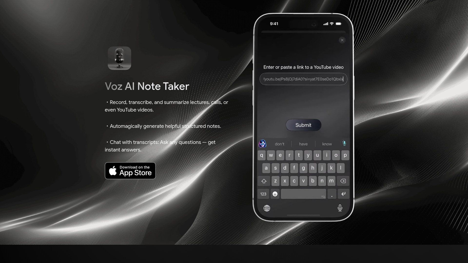 Voz AI Note Taker screenshot