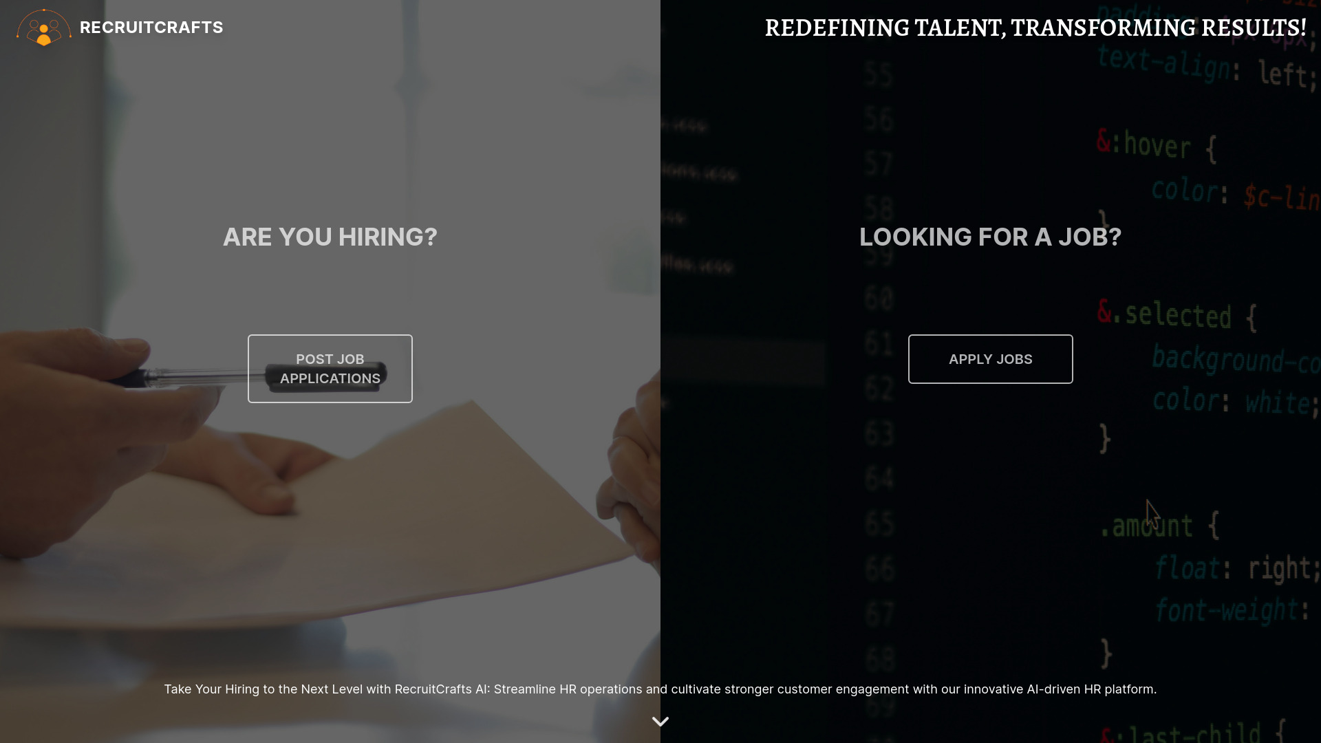 RecruitCrafts screenshot