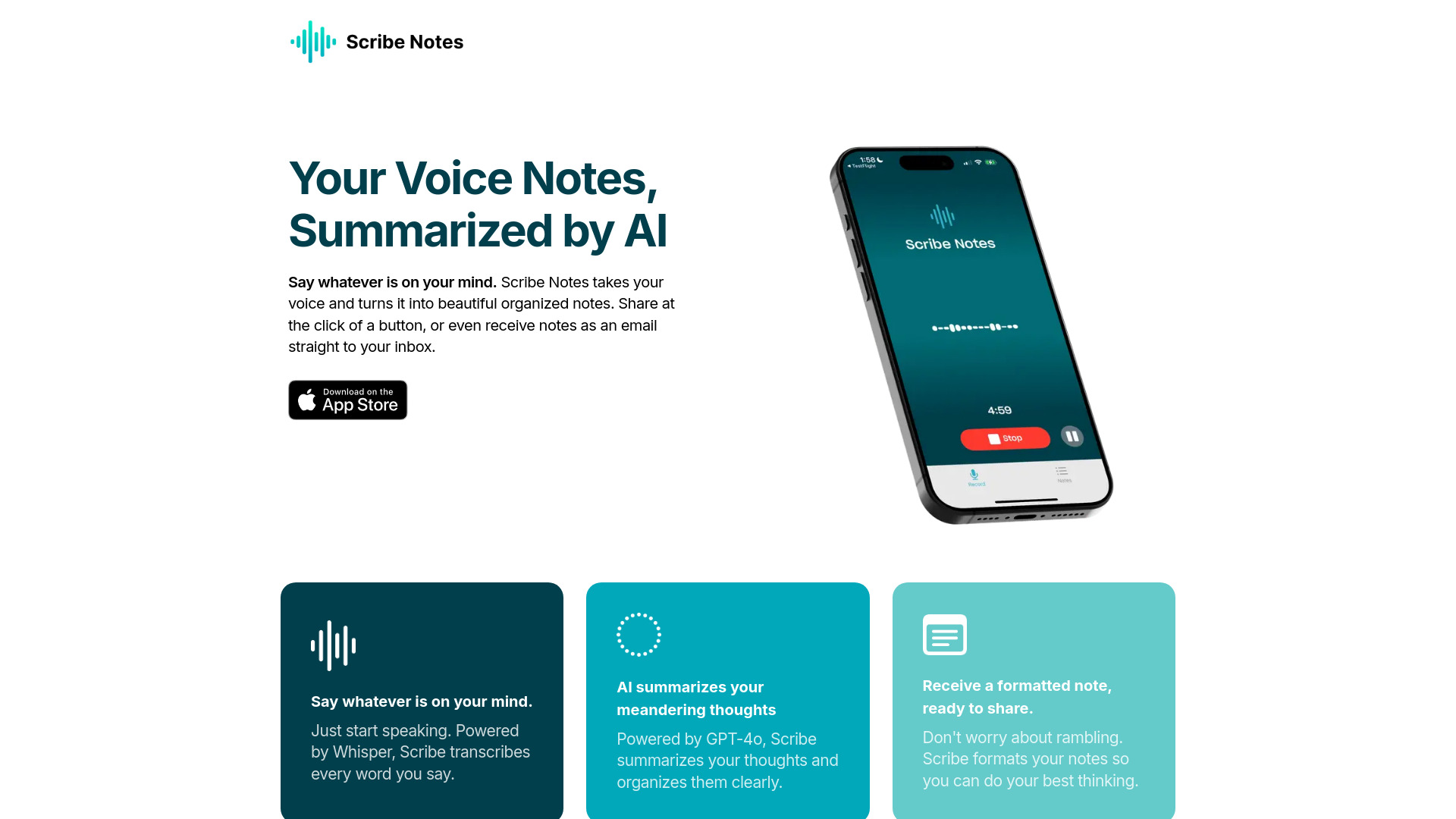 Scribe AI Notes screenshot
