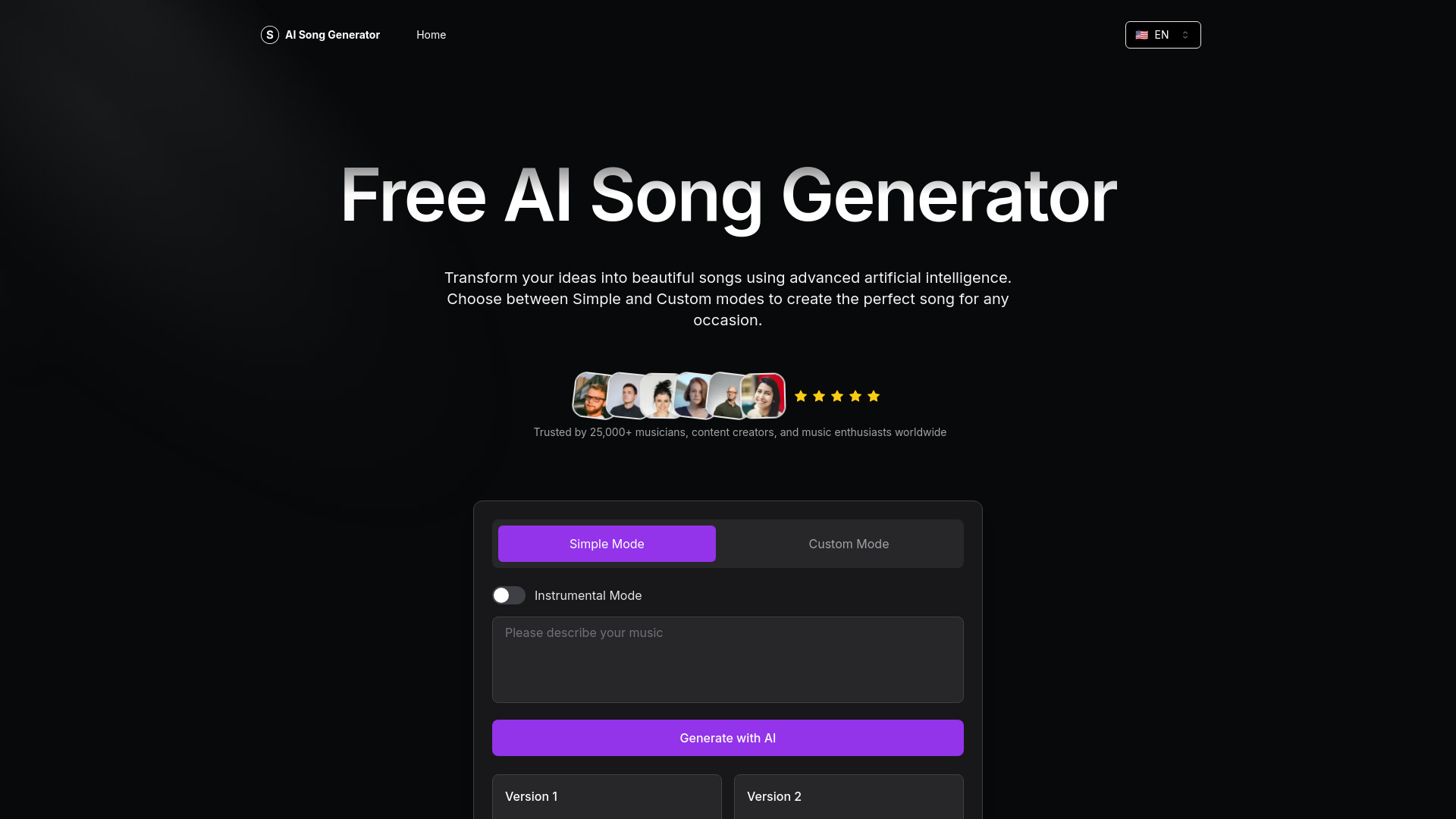 AI Song Generator screenshot