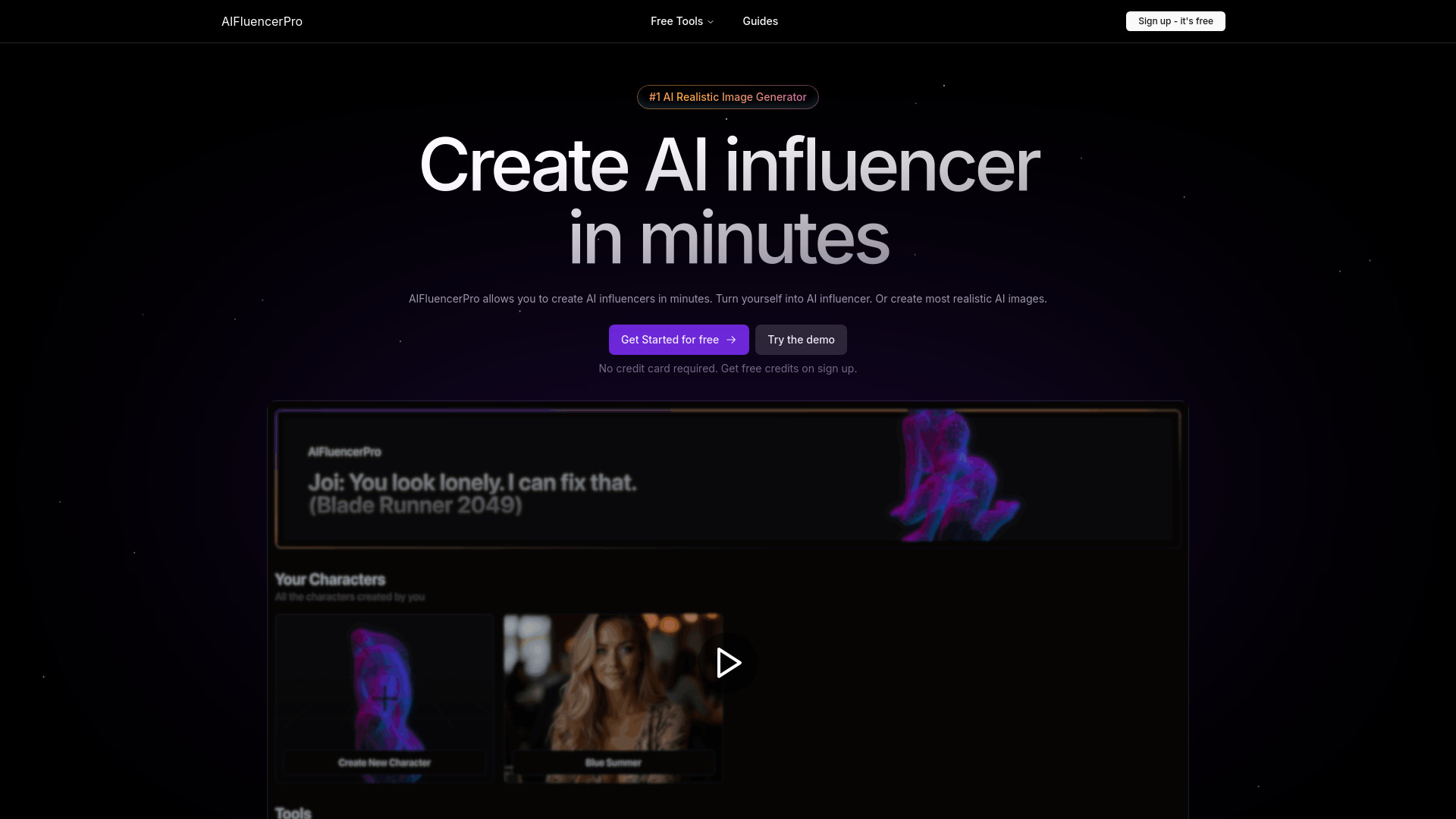 CreateInfluencers screenshot