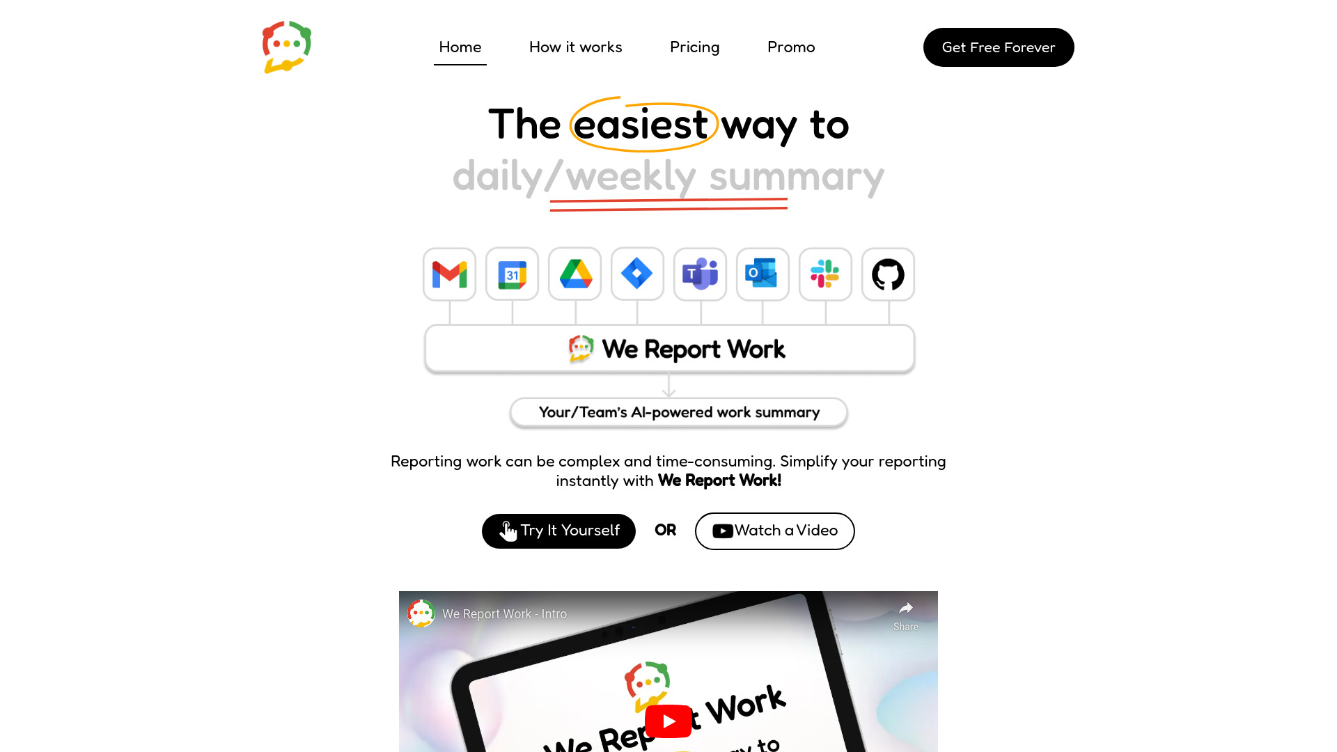 We Report Work screenshot