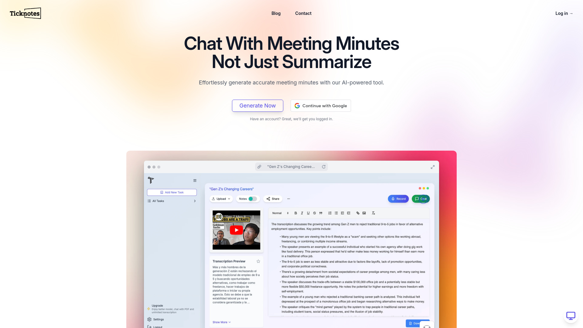 Ticknotes screenshot