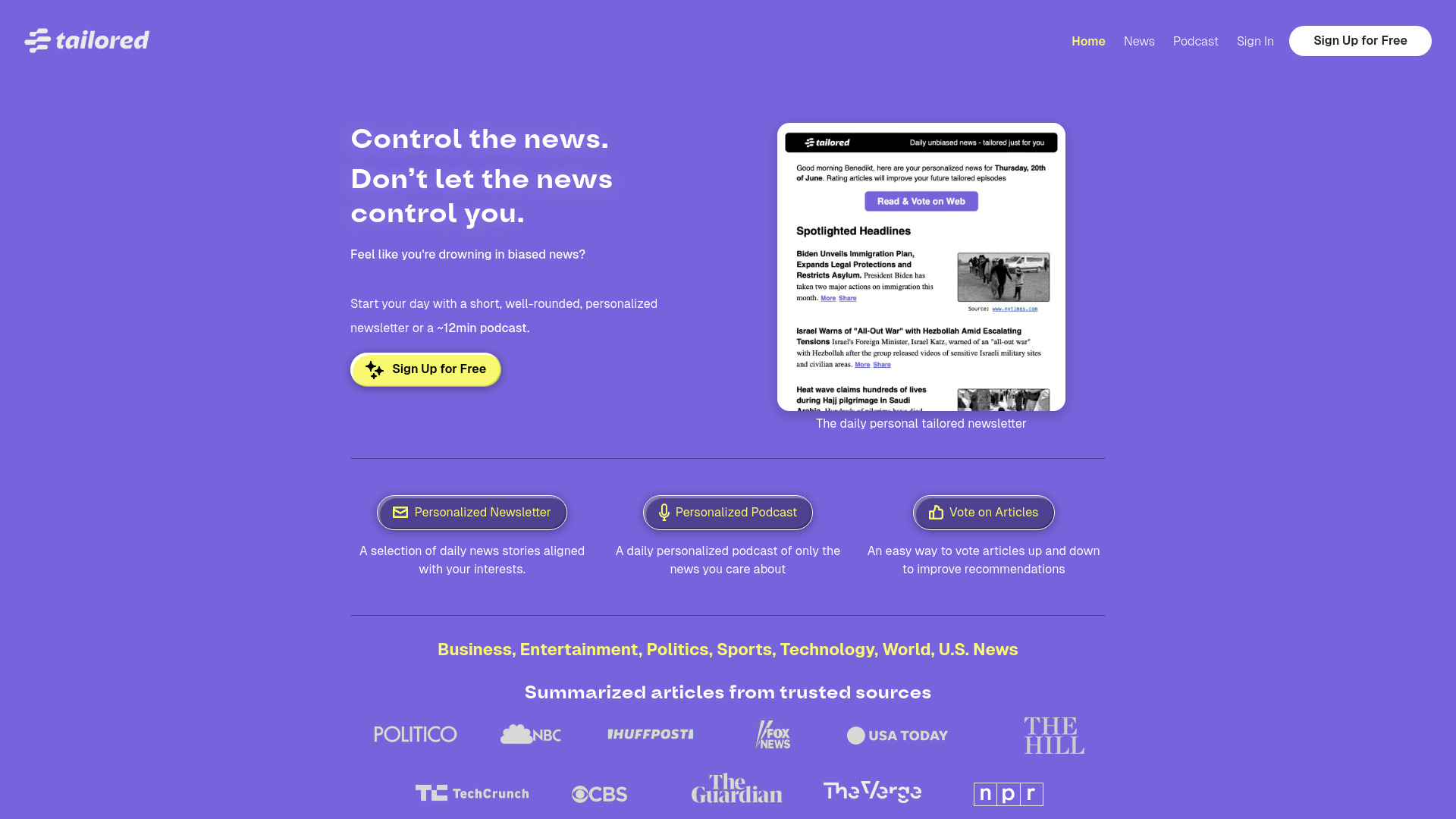 TailoredPod screenshot