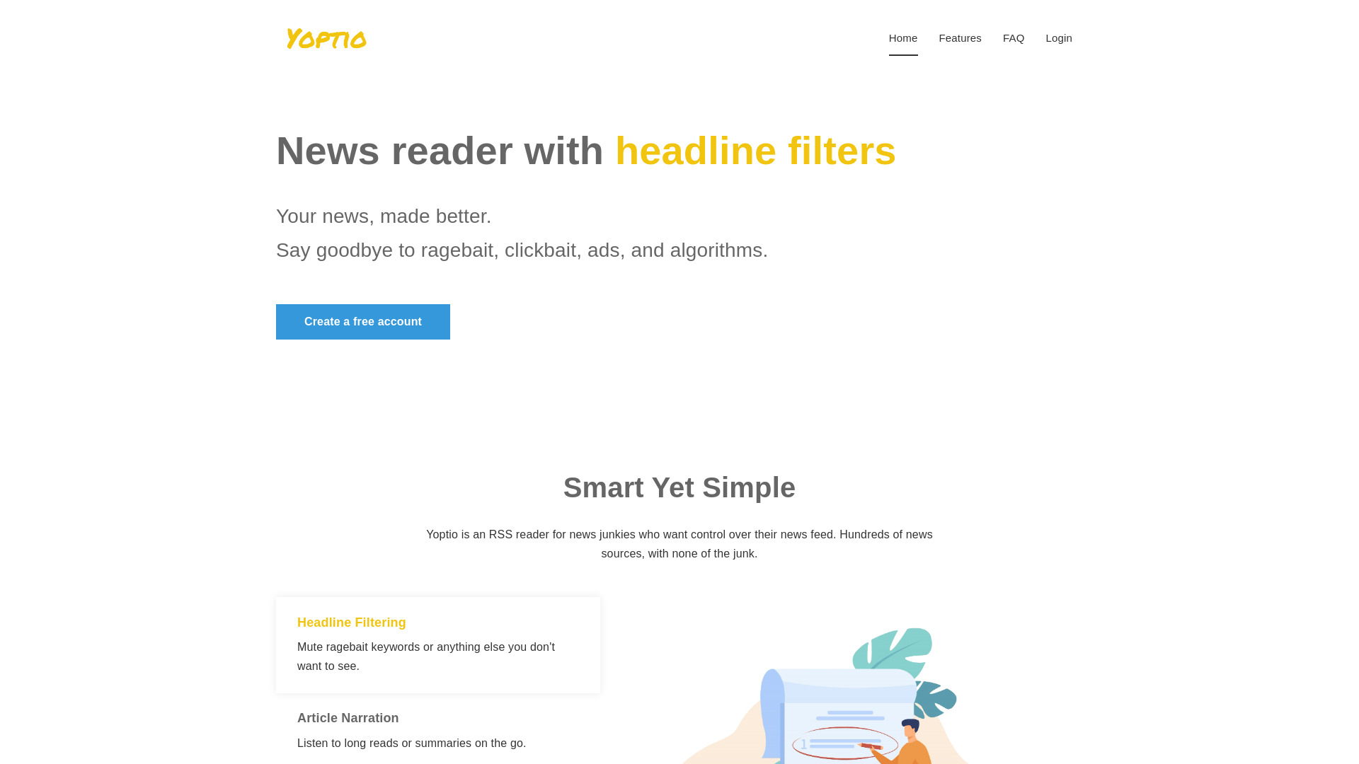Yoptio screenshot
