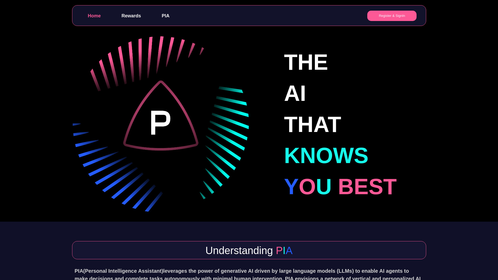 PIA (Personal Intelligence Assistant) screenshot