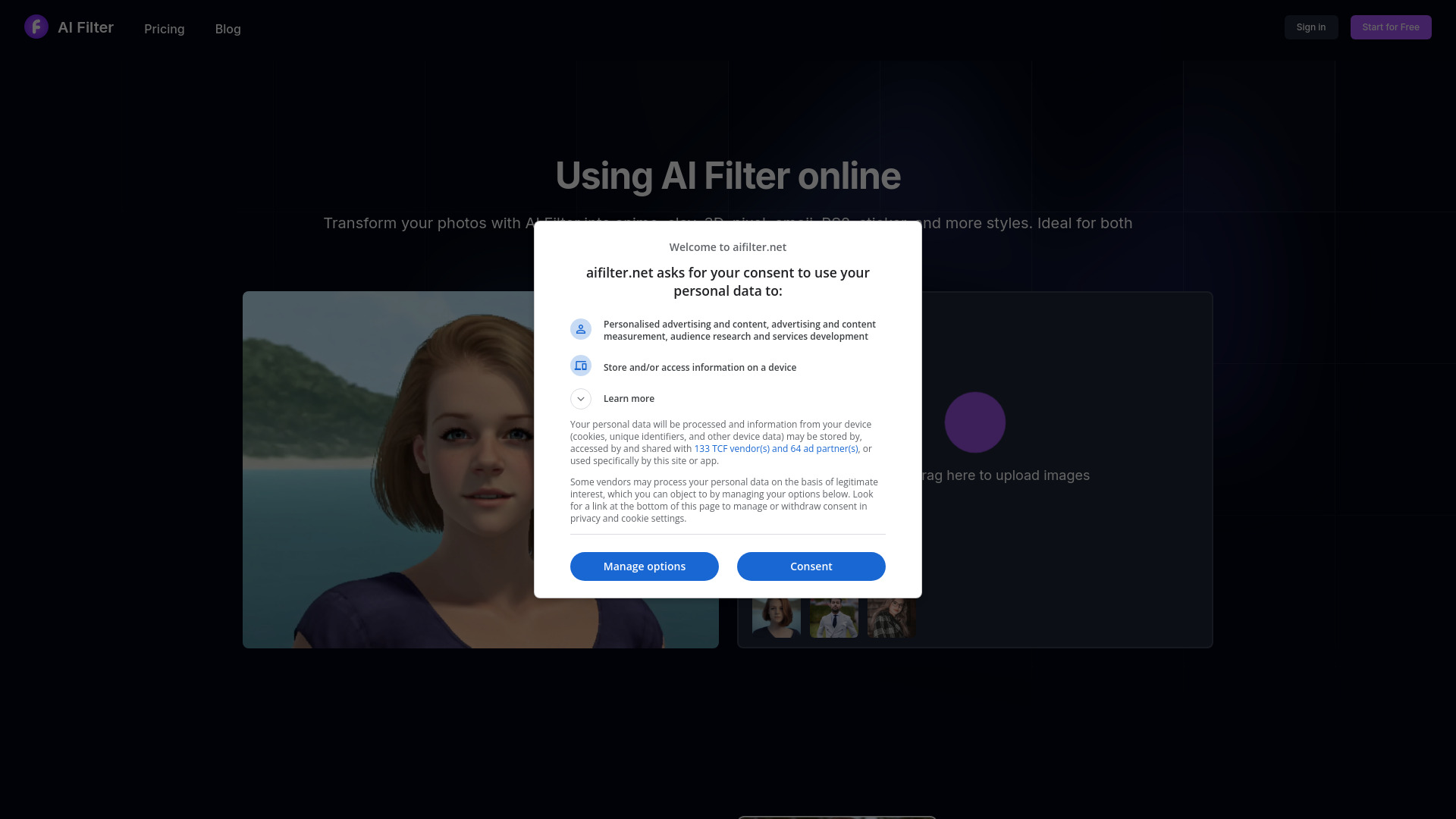 AI Filter screenshot