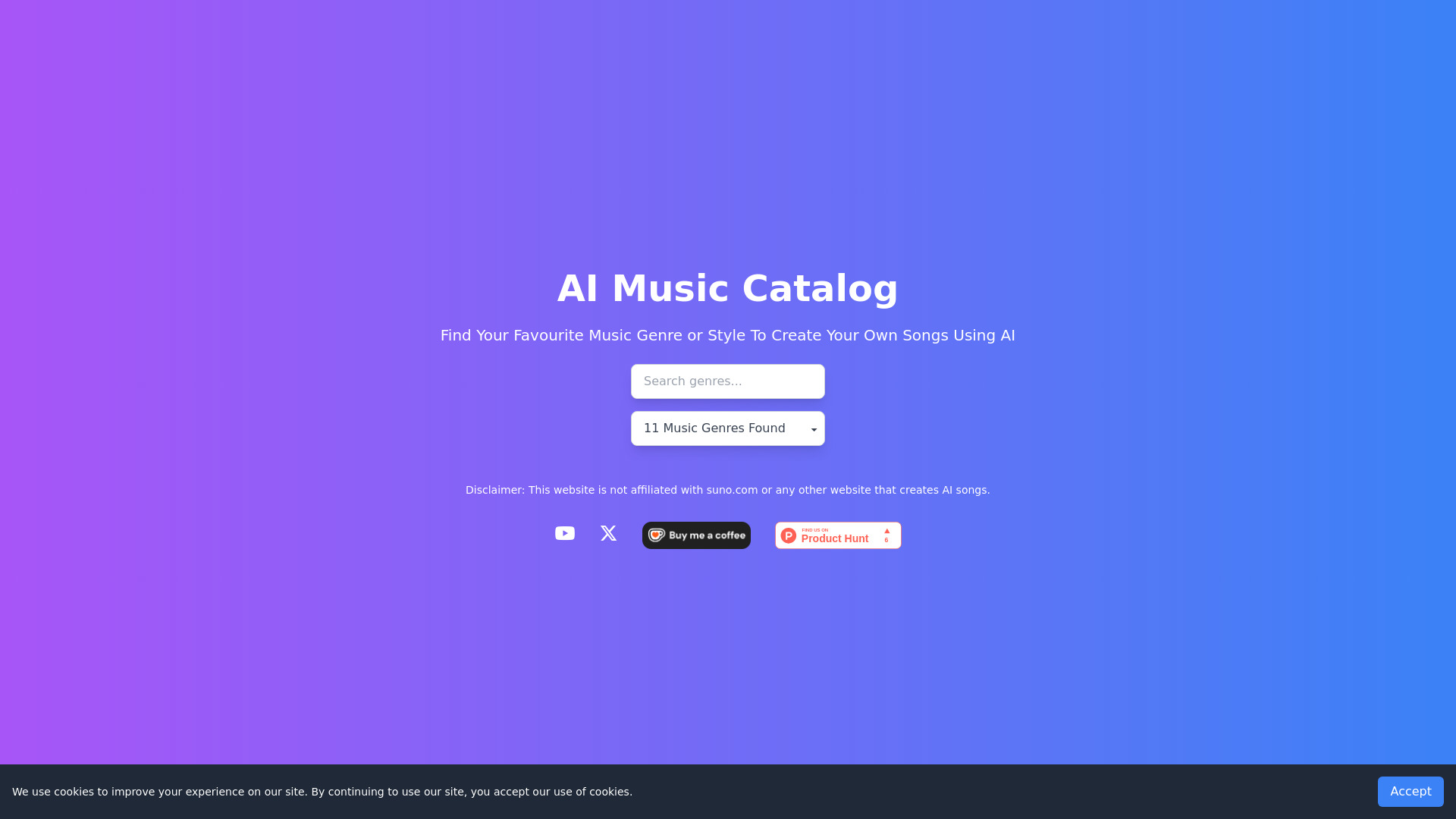 AI Music Catalog screenshot