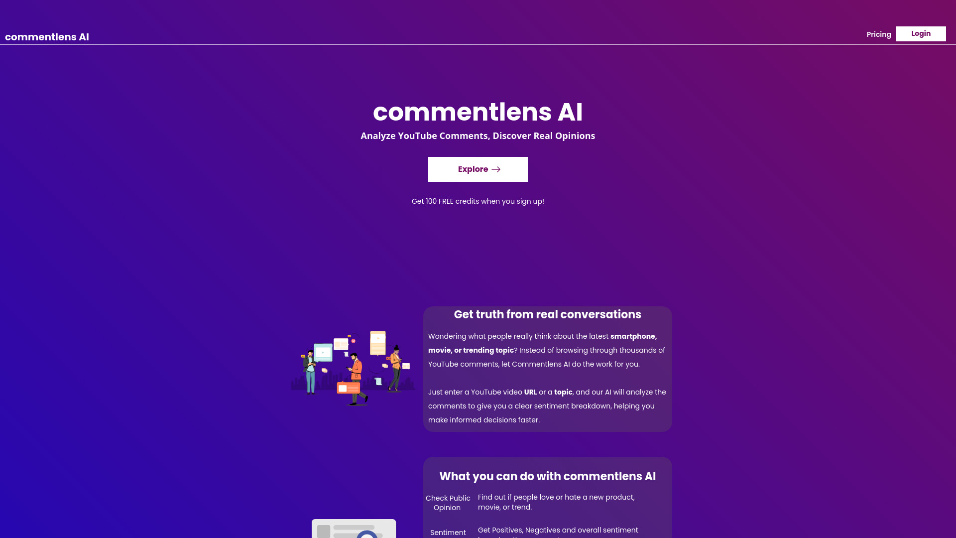 Commentlens AI screenshot