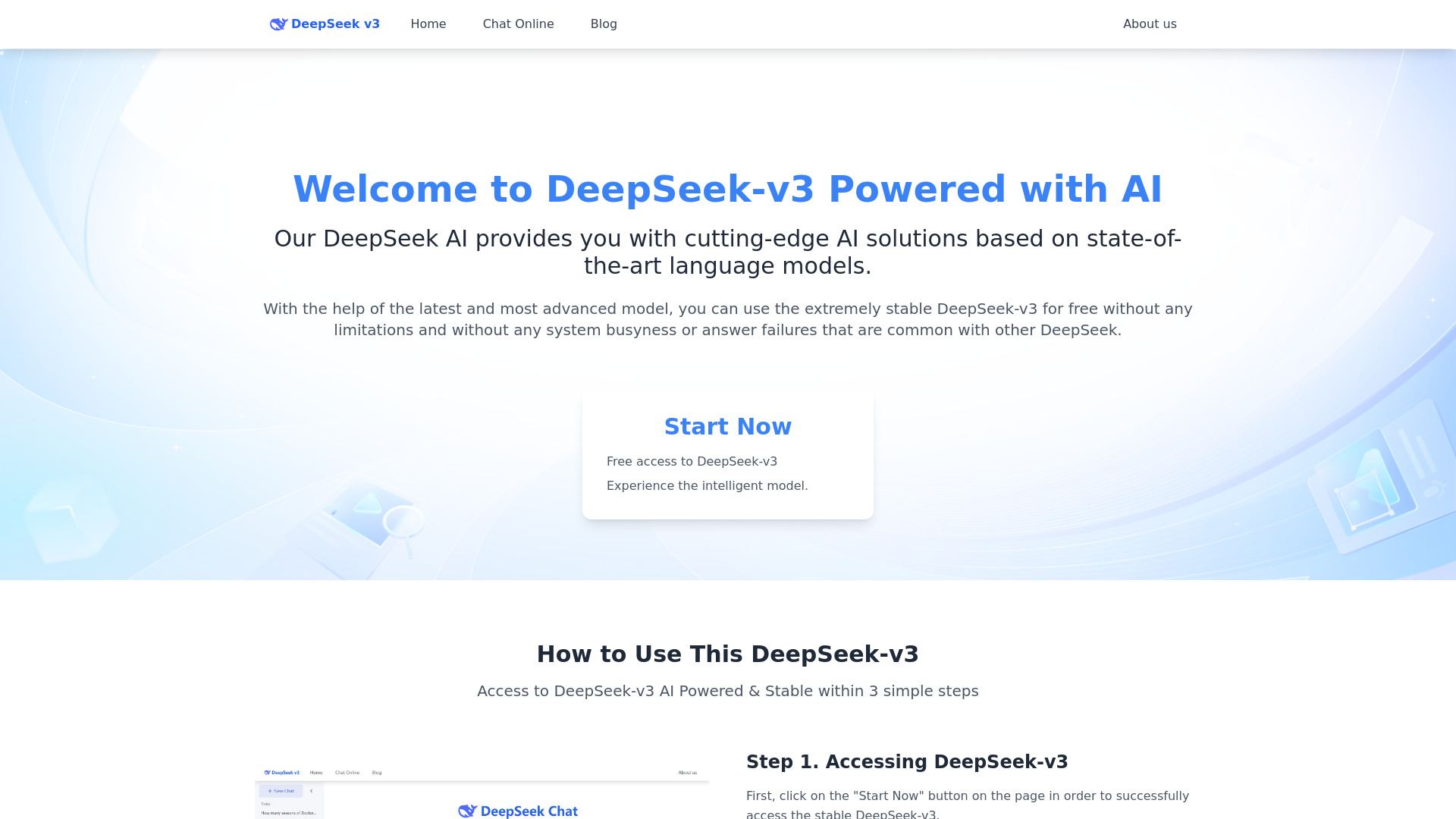 DeepSeek-v3 screenshot