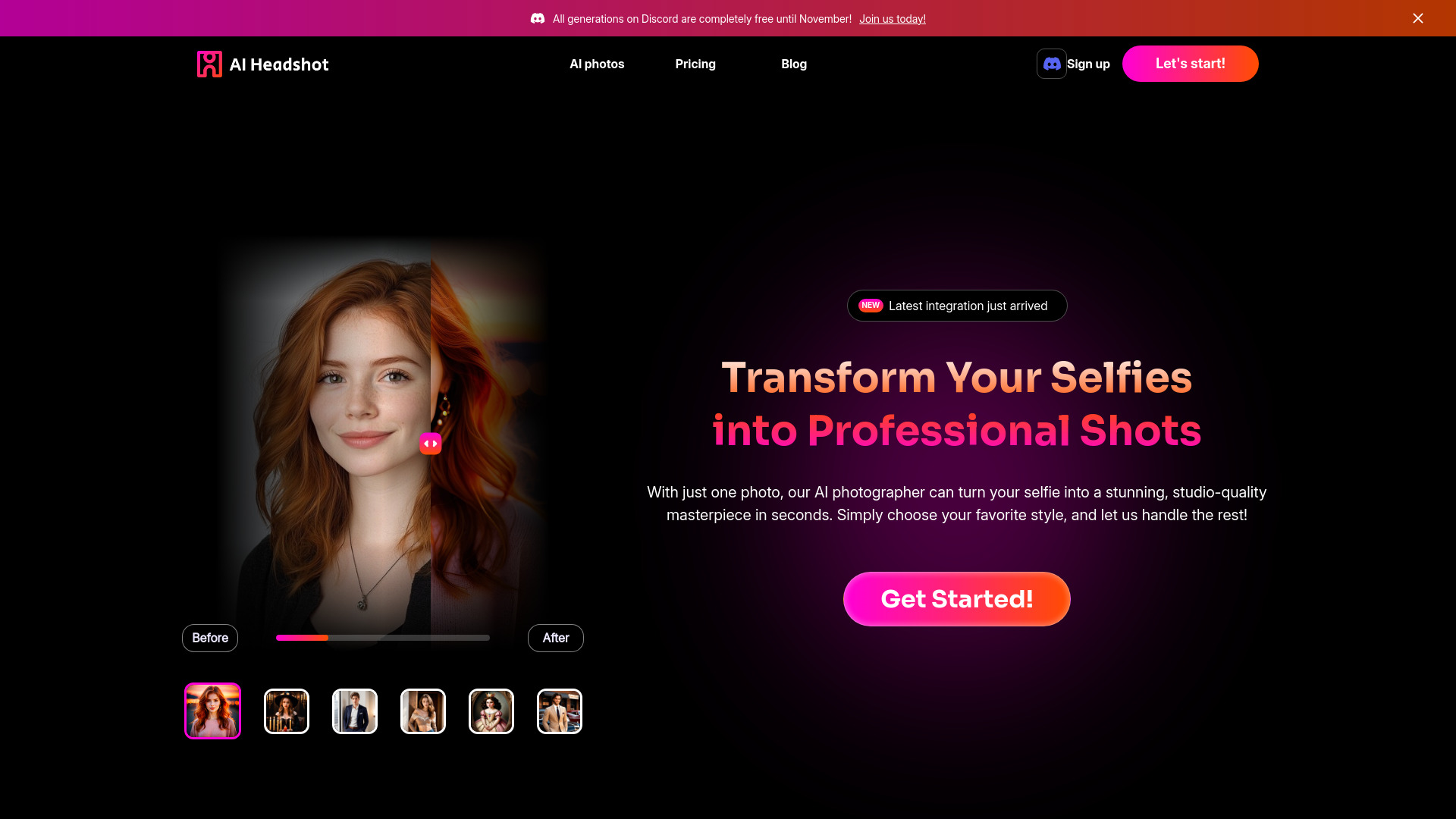 AI Headshot Generator screenshot