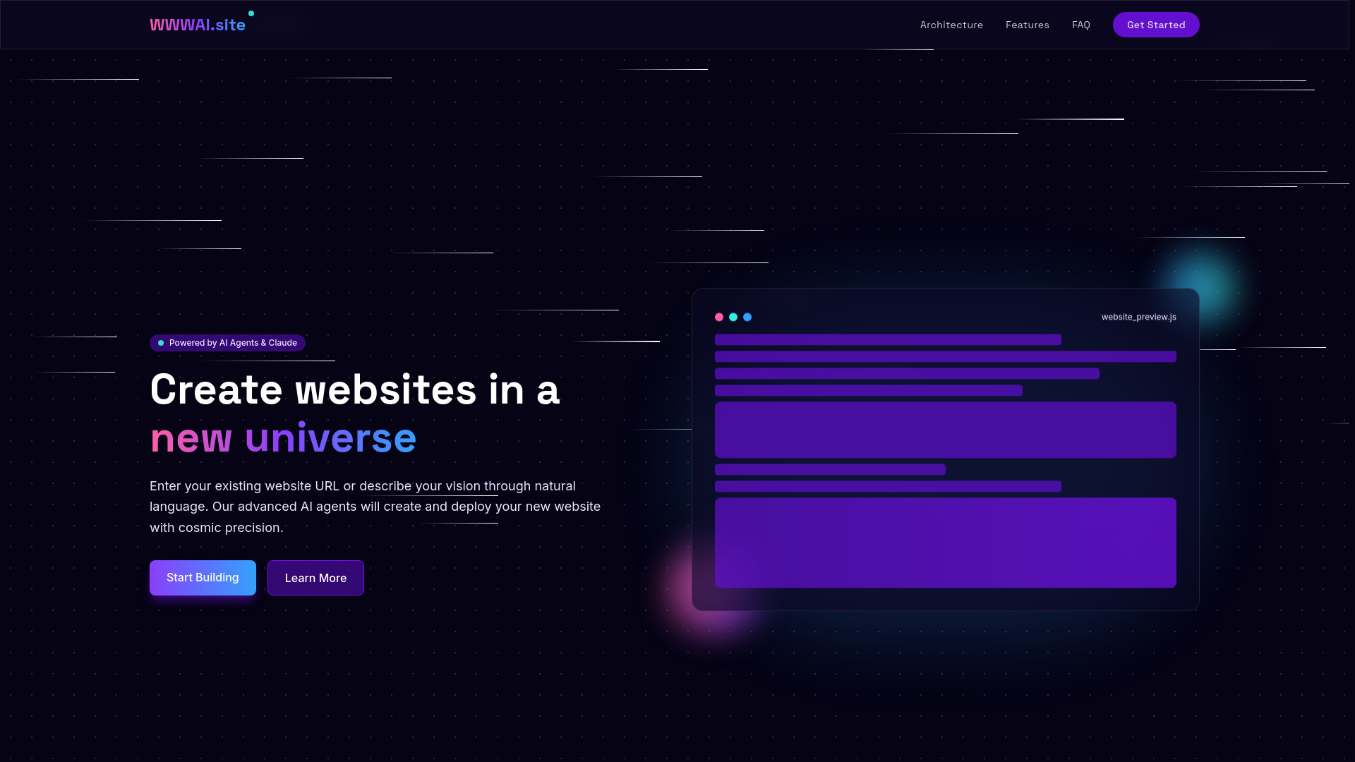 WWWAI.site screenshot