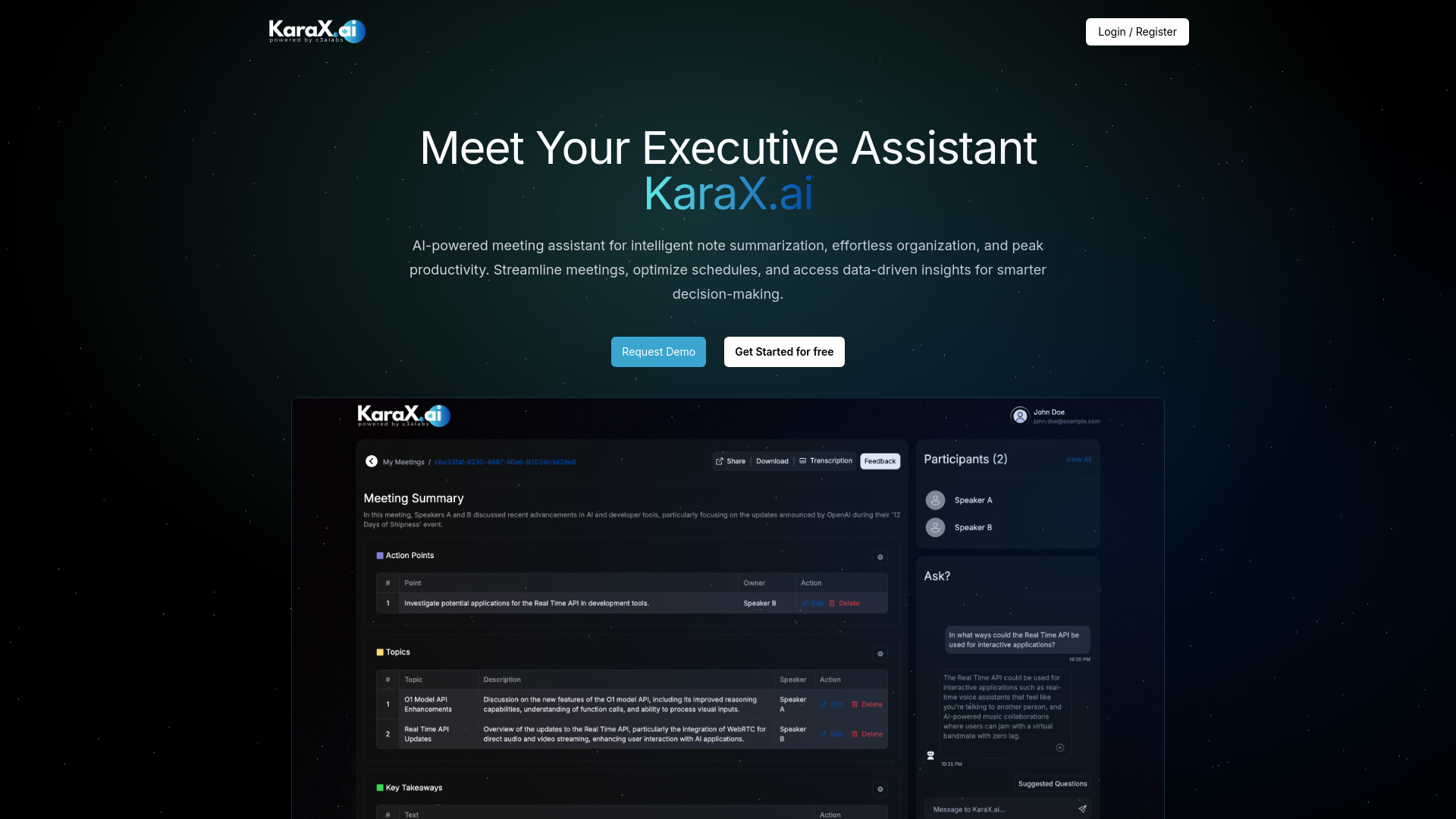 Karax.ai screenshot