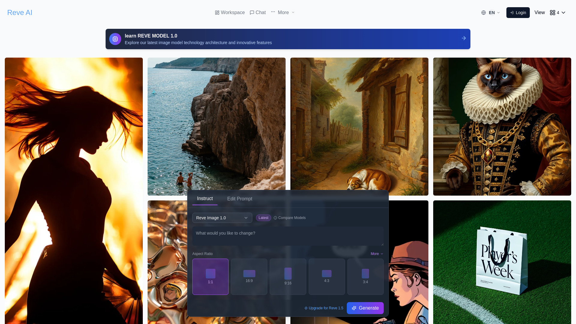 Reve AI screenshot