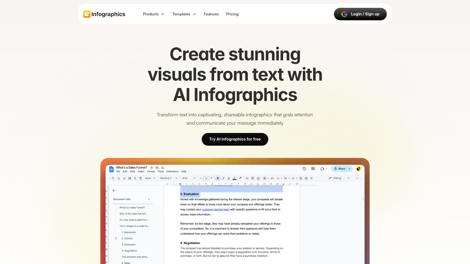 Infographics AI screenshot