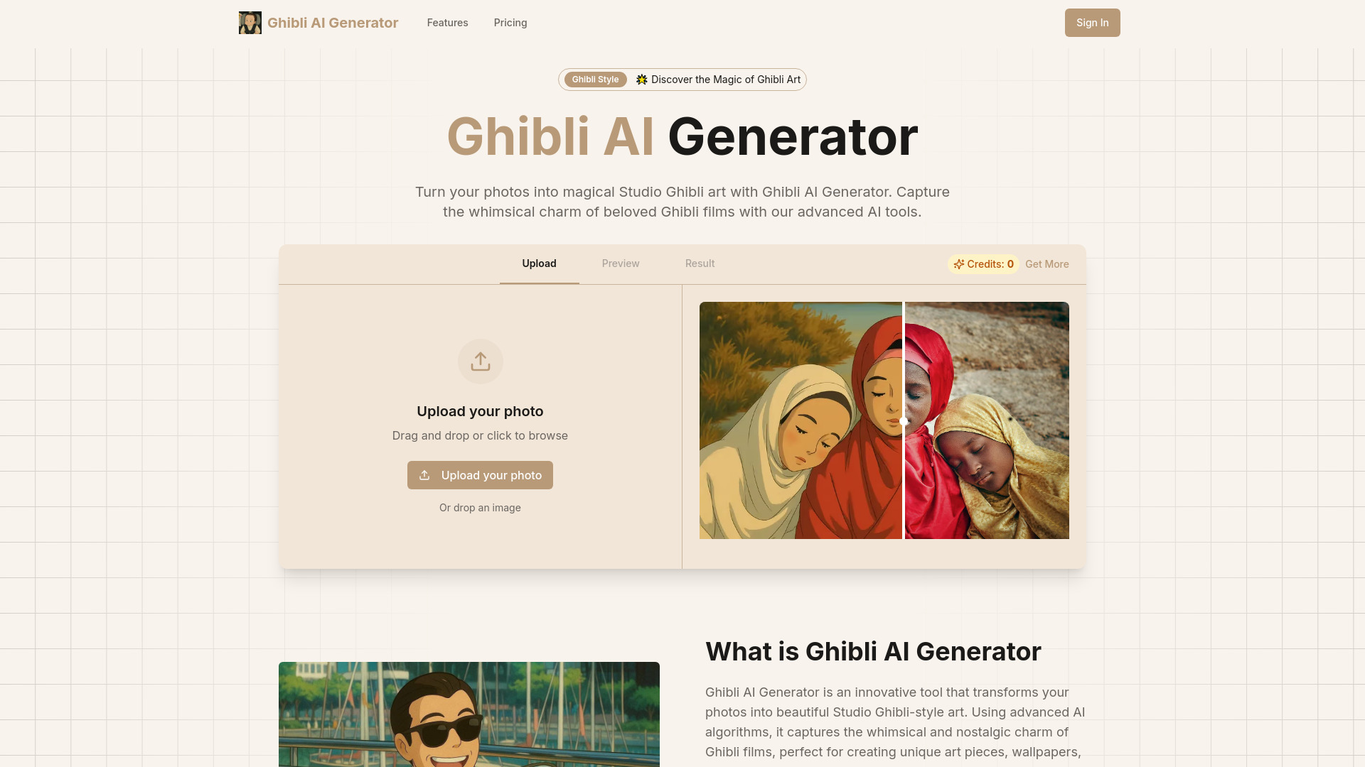 Ghibli AI Generator screenshot