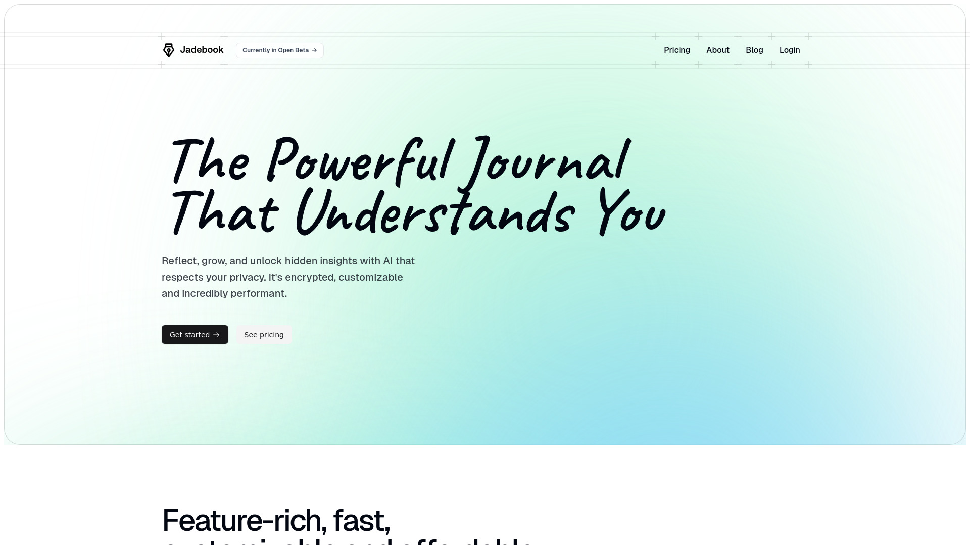 Jadebook screenshot