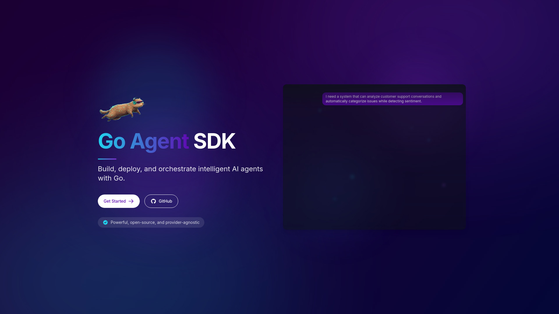 Go Agent SDK screenshot