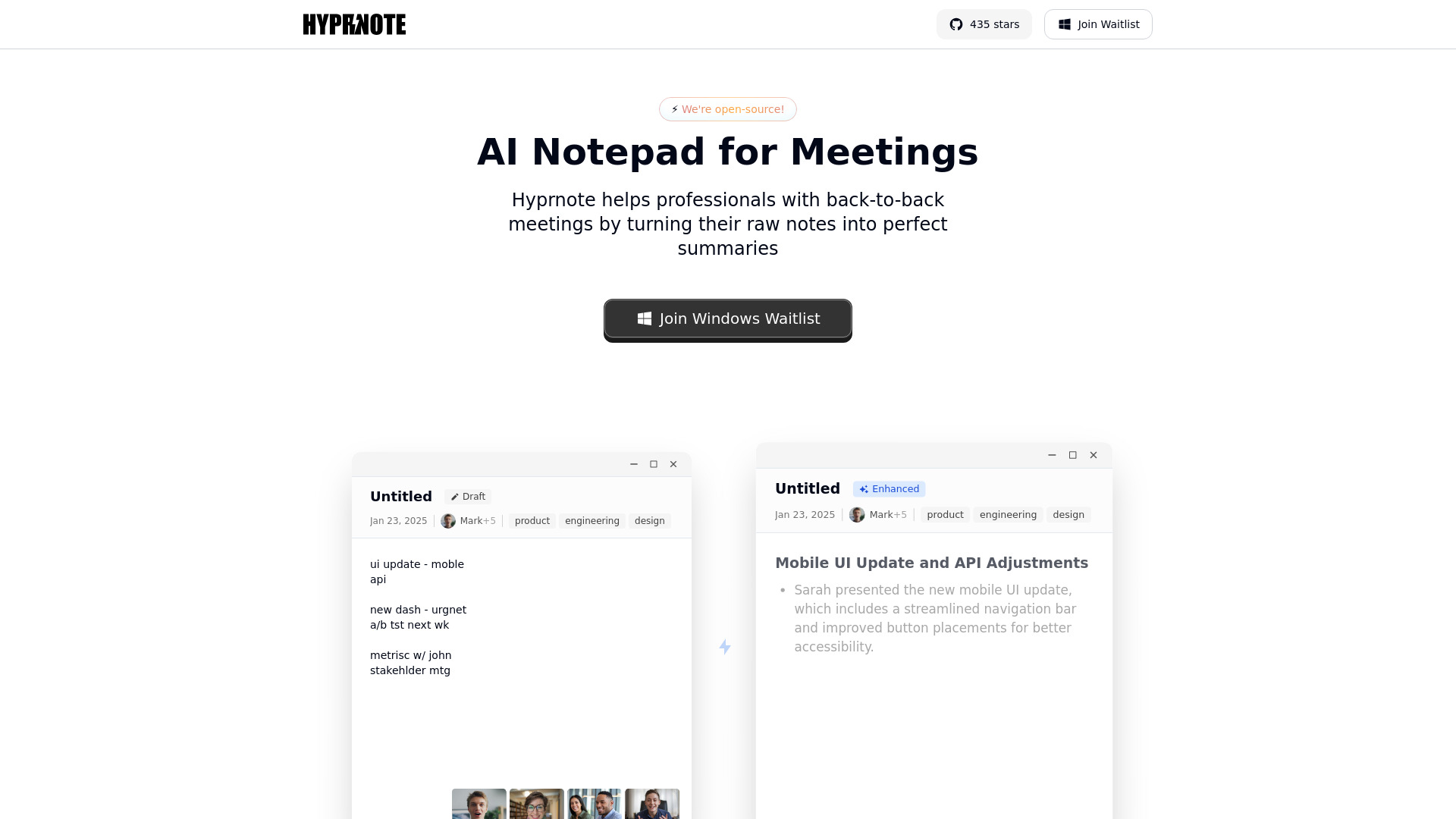 Hyprnote screenshot