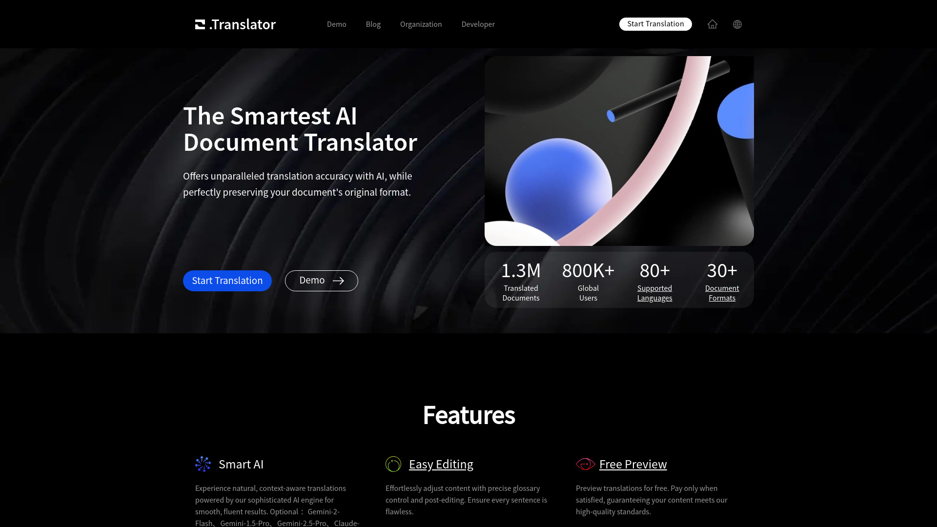 Precise AI Document Translator screenshot