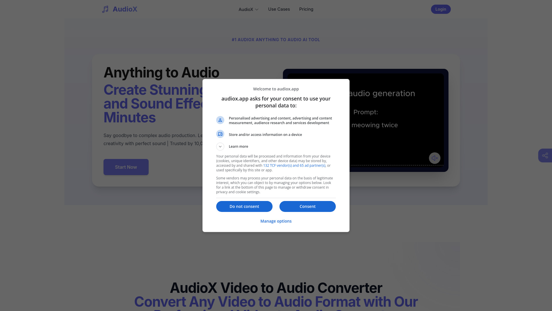 AudioX screenshot