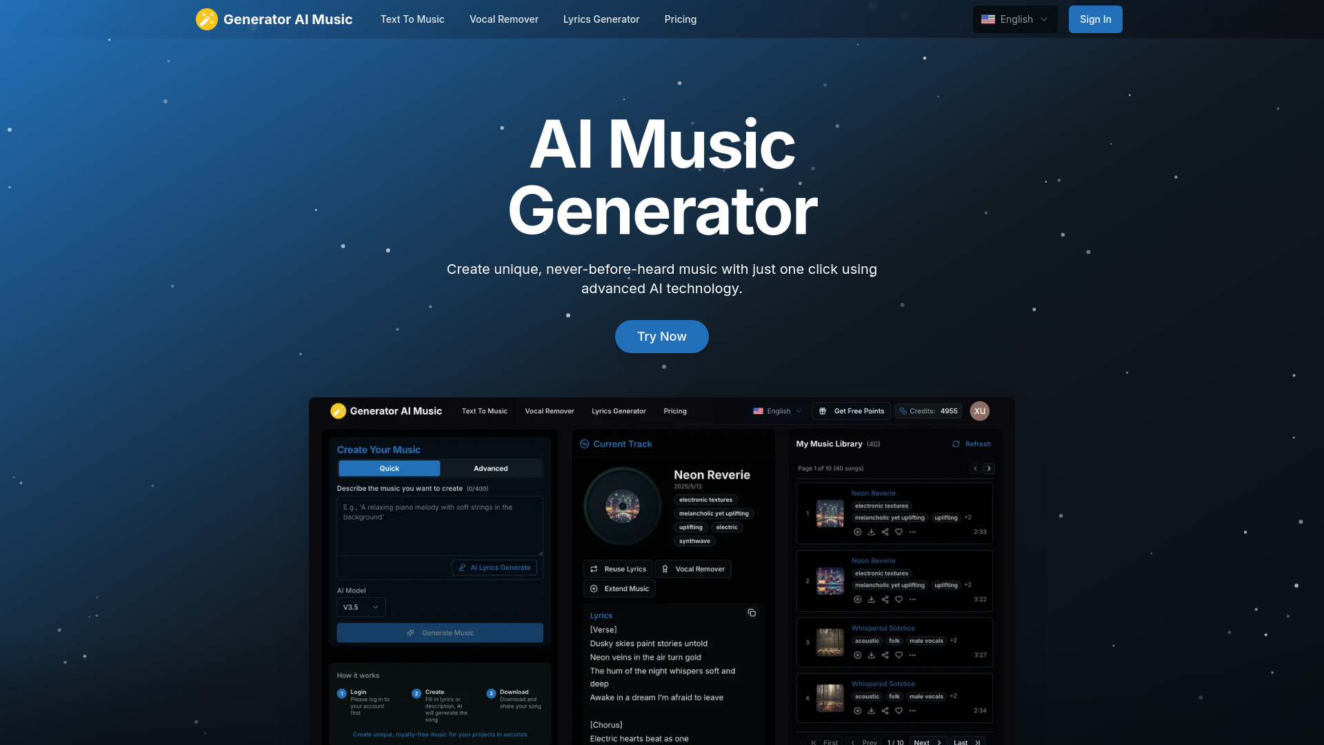 Generator AI Music screenshot