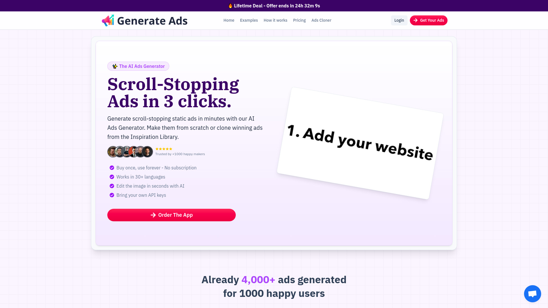 Generate Ads AI screenshot