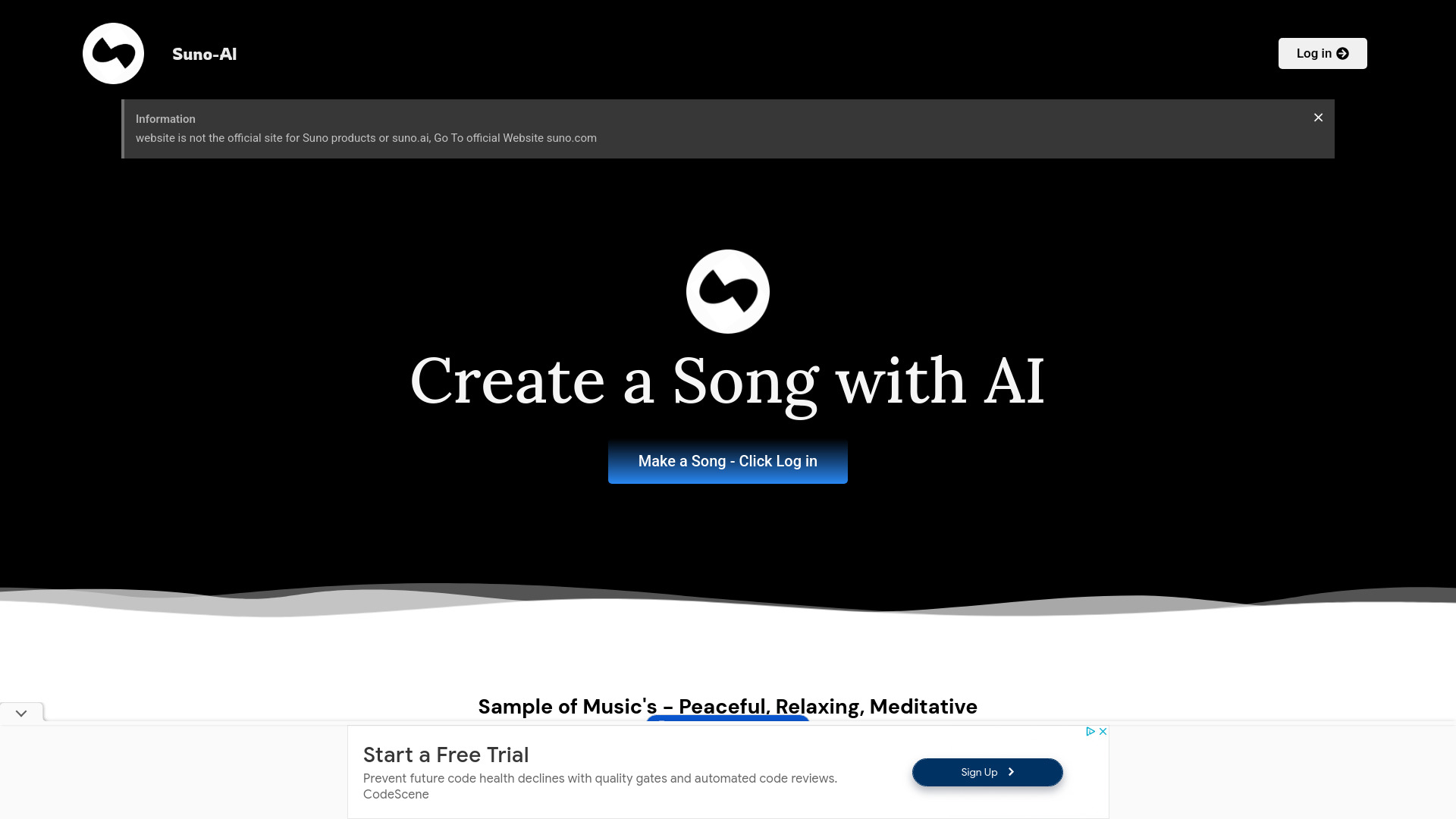 Suno AI screenshot