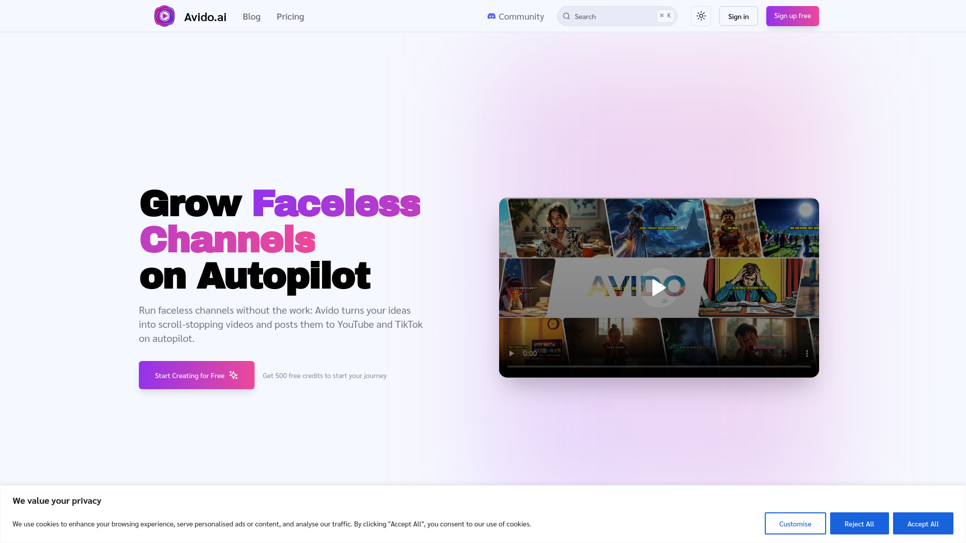 Avido.ai screenshot