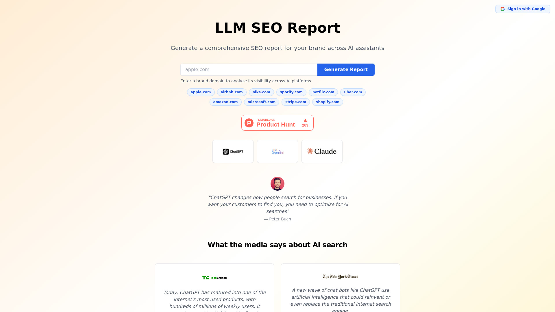 LLM SEO Report screenshot
