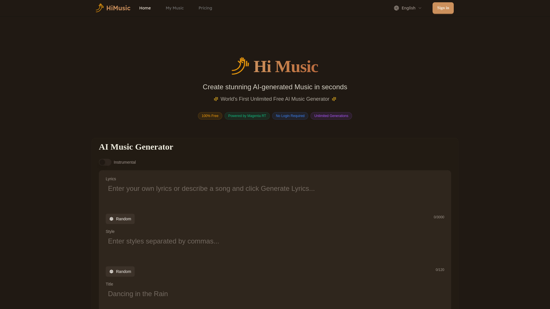 HiMusic screenshot