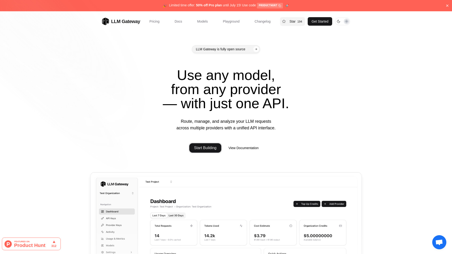 LLM Gateway screenshot