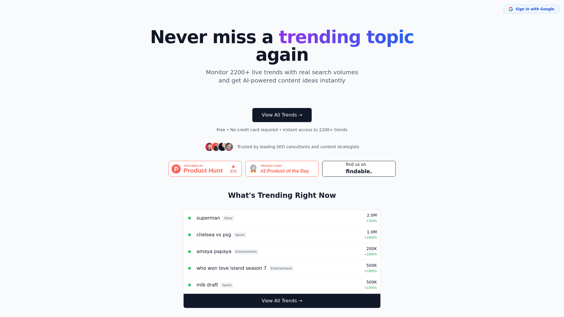 Google Trends Monitor screenshot