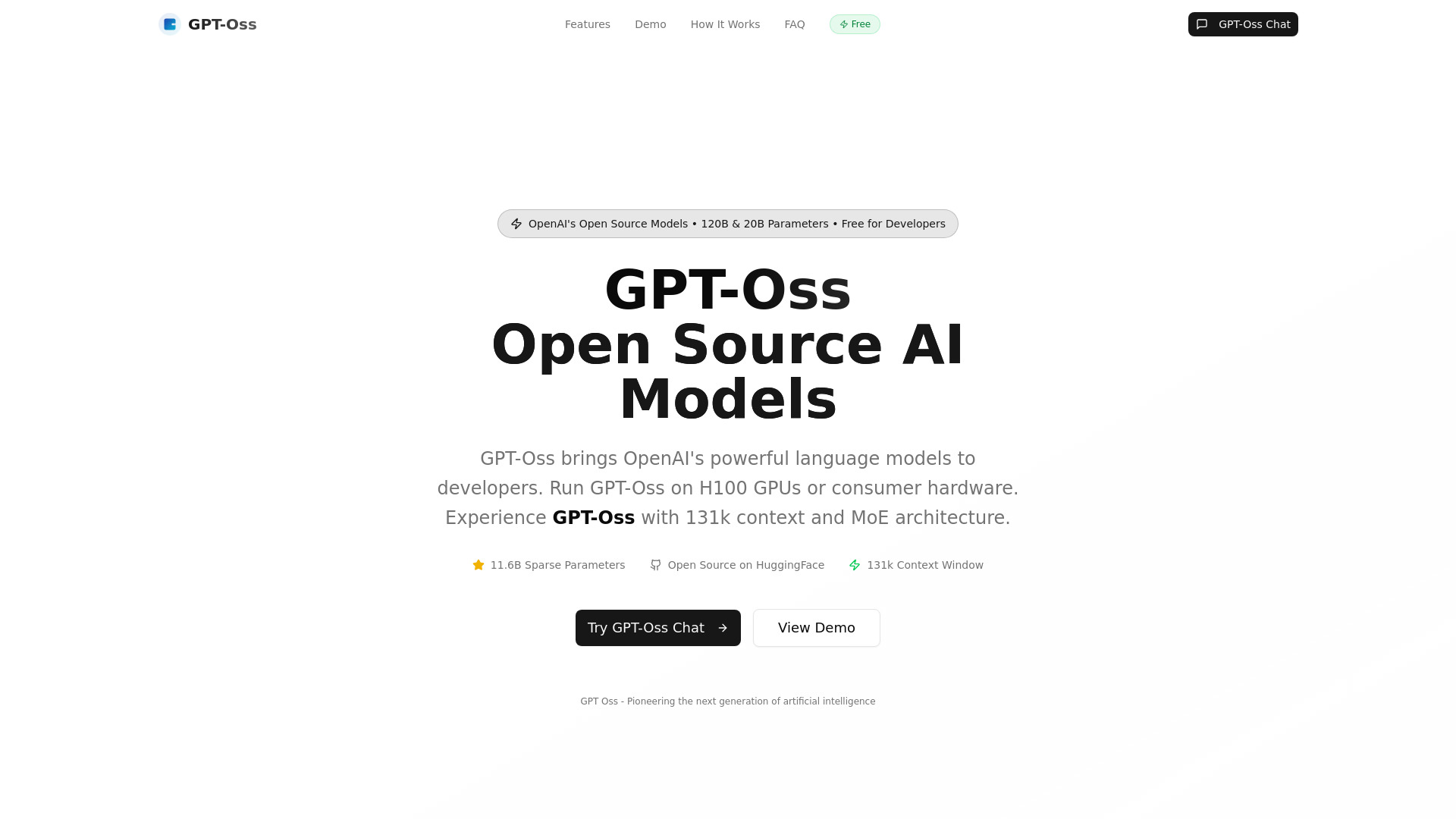 GPT-oss screenshot