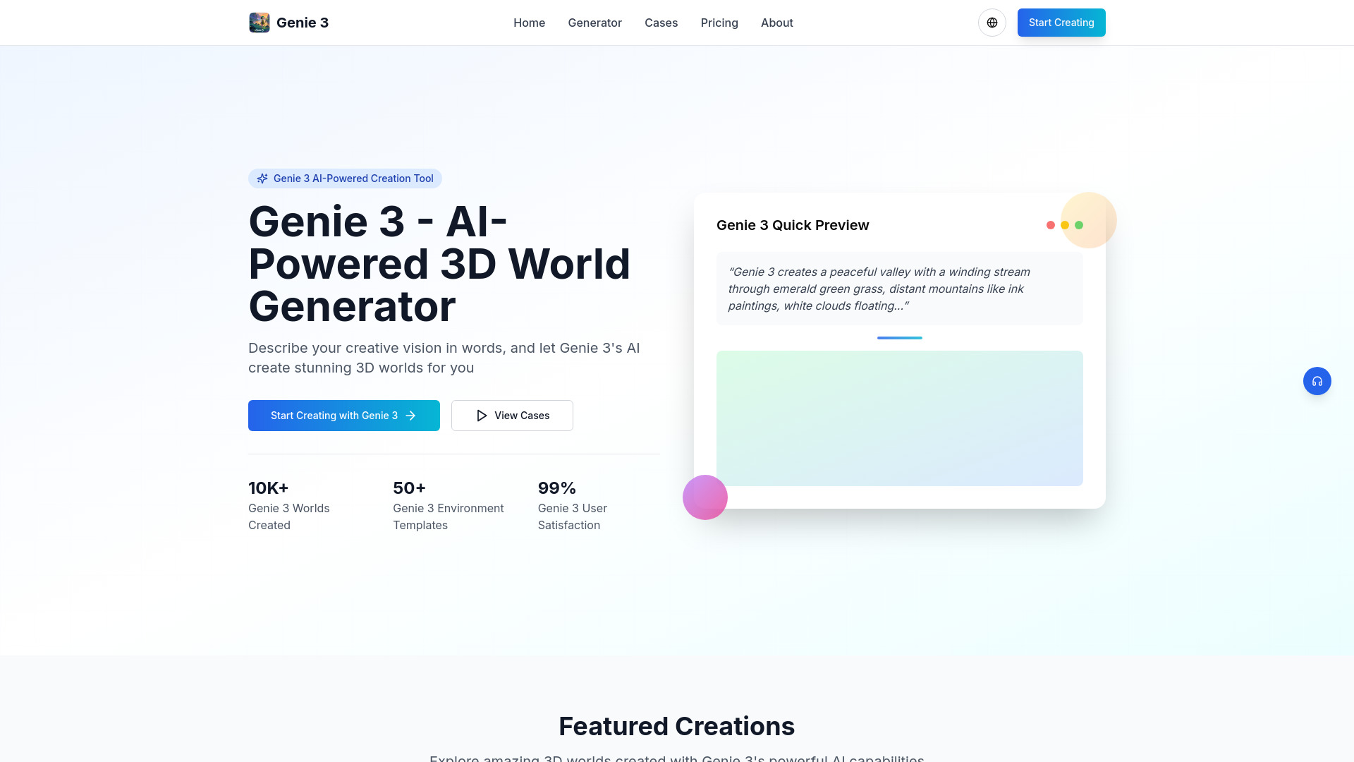Genie 3-Al-Powered 3D WorldGenerator screenshot