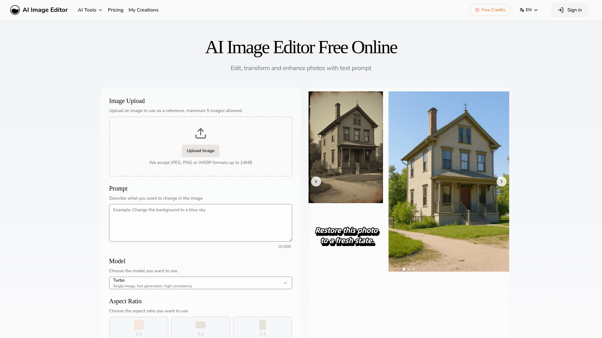 AI Image Editor screenshot
